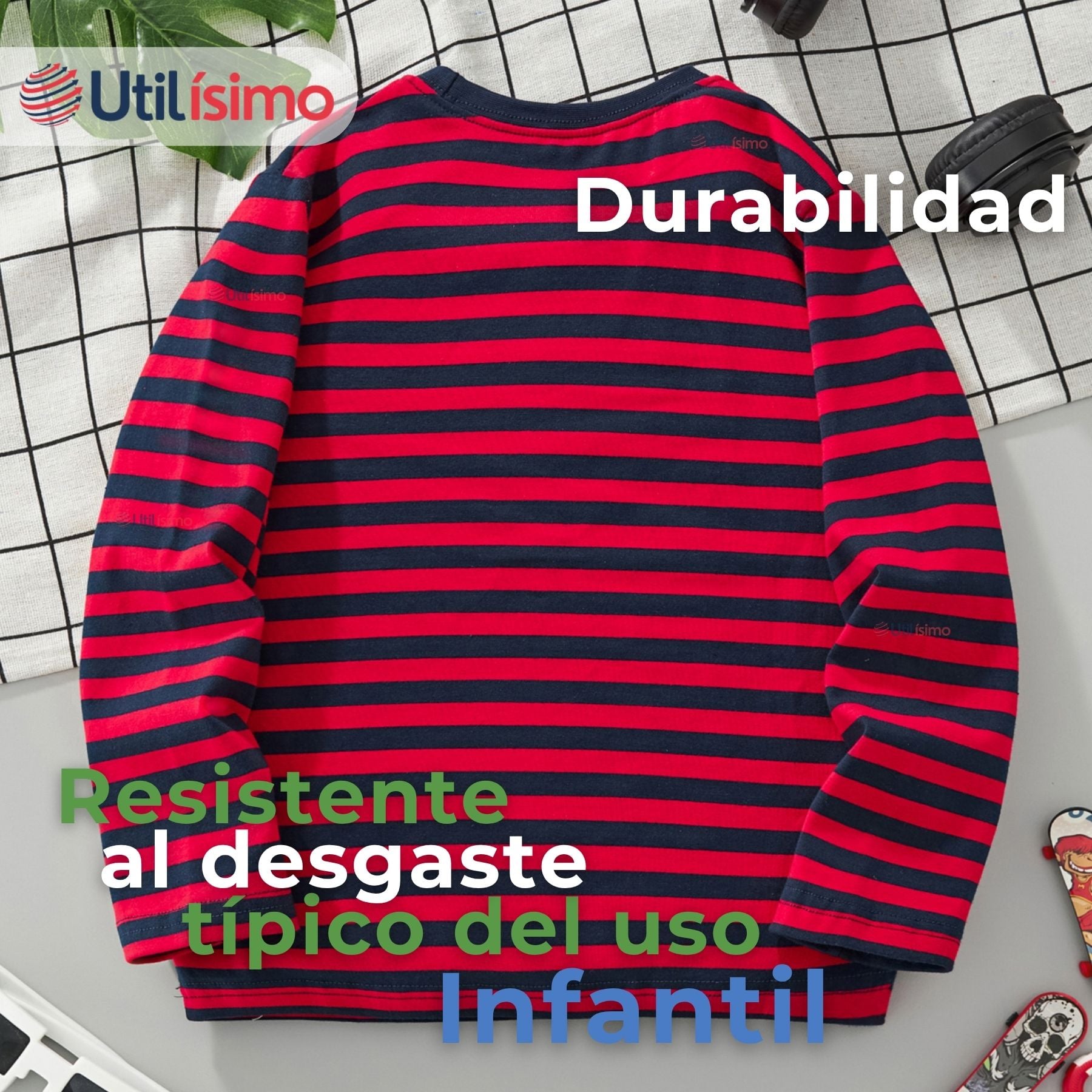 POLERA MANGA LARGA NIÑO 100% ALGODÓN DINOSAURIO EN COLOR ROJO CAMISETA - 8