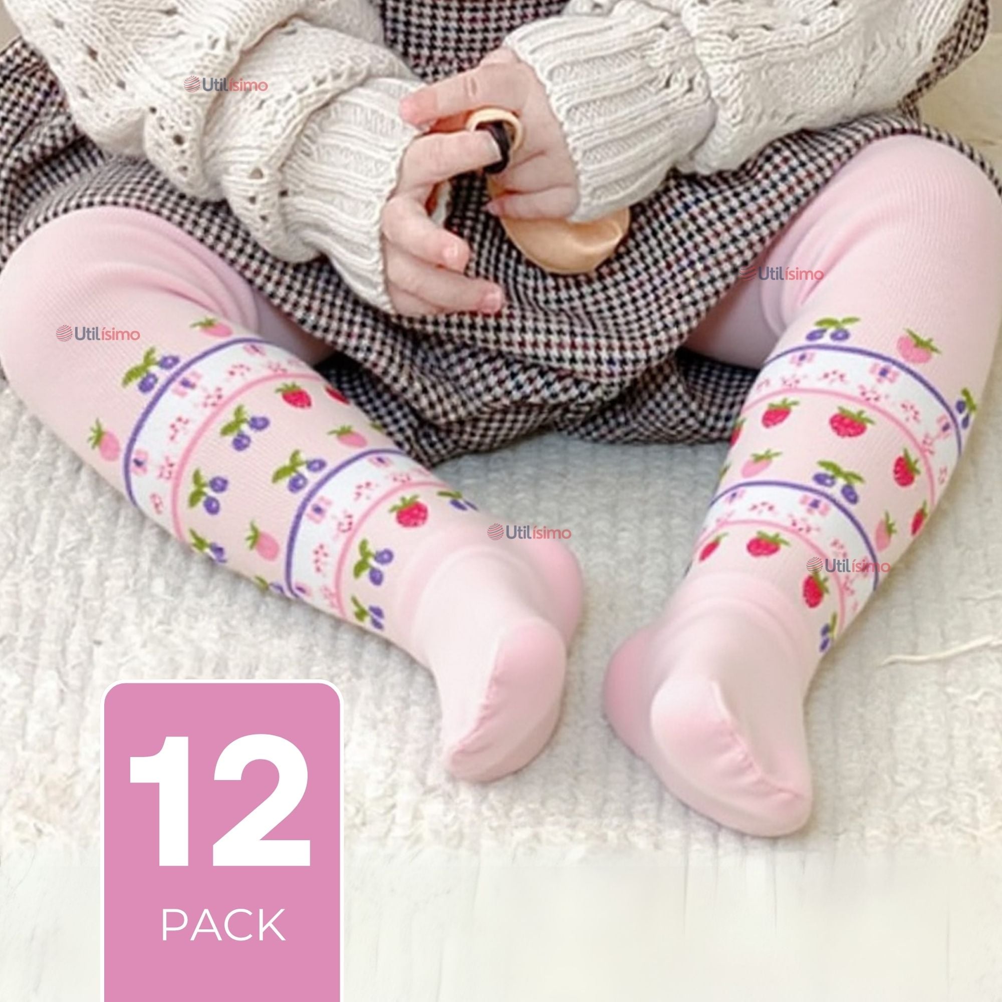 PACK 12 BALLERINAS ALGODÓN PRIMERA CAPA SURTIDOS BEBÉ NIÑA - 1