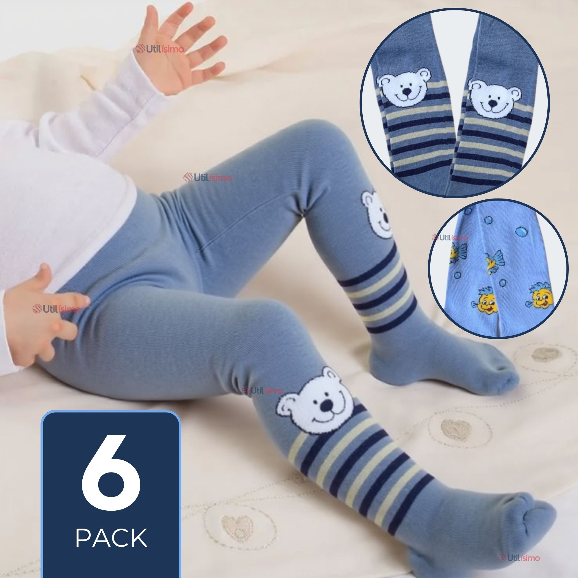 PACK 6 BALLERINA ALGODÓN BEBÉ NIÑO PRIMERA CAPA SURTIDOS - 1