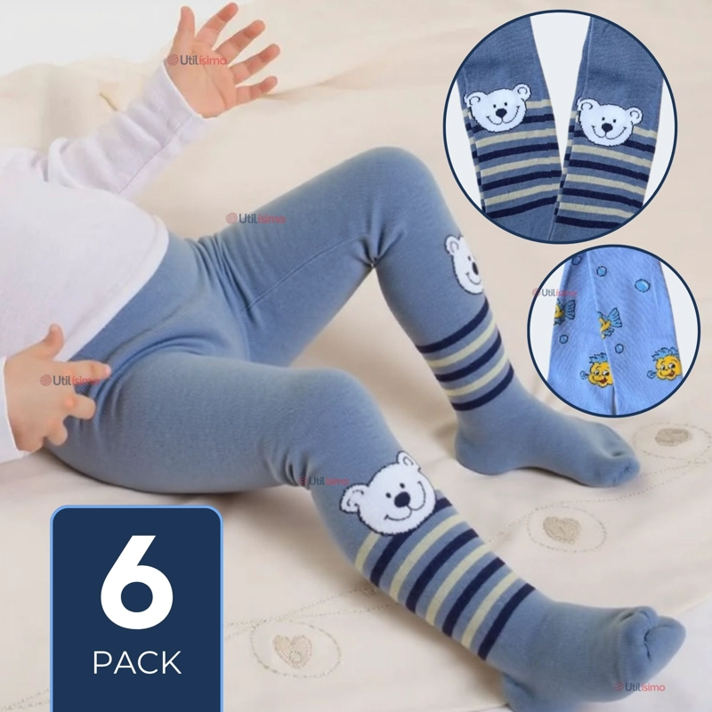 PACK 6 BALLERINA ALGODÓN BEBÉ NIÑO PRIMERA CAPA SURTIDOS - 1