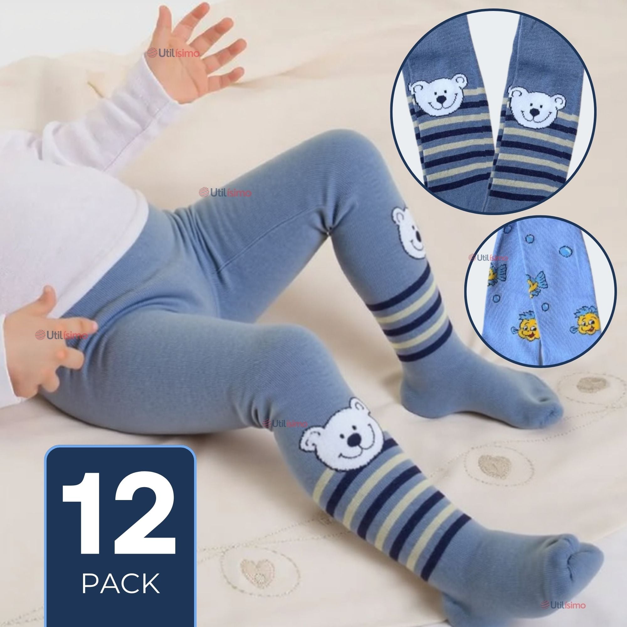 PACK 12 PANTYS PRIMERA CAPA SURTIDOS BALLERINA BEBÉ NIÑO - 1