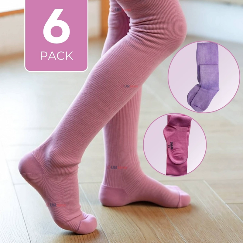 Pack 6 Pantys Primera Capa Unicolor Surtido Ballerina Niña - 1