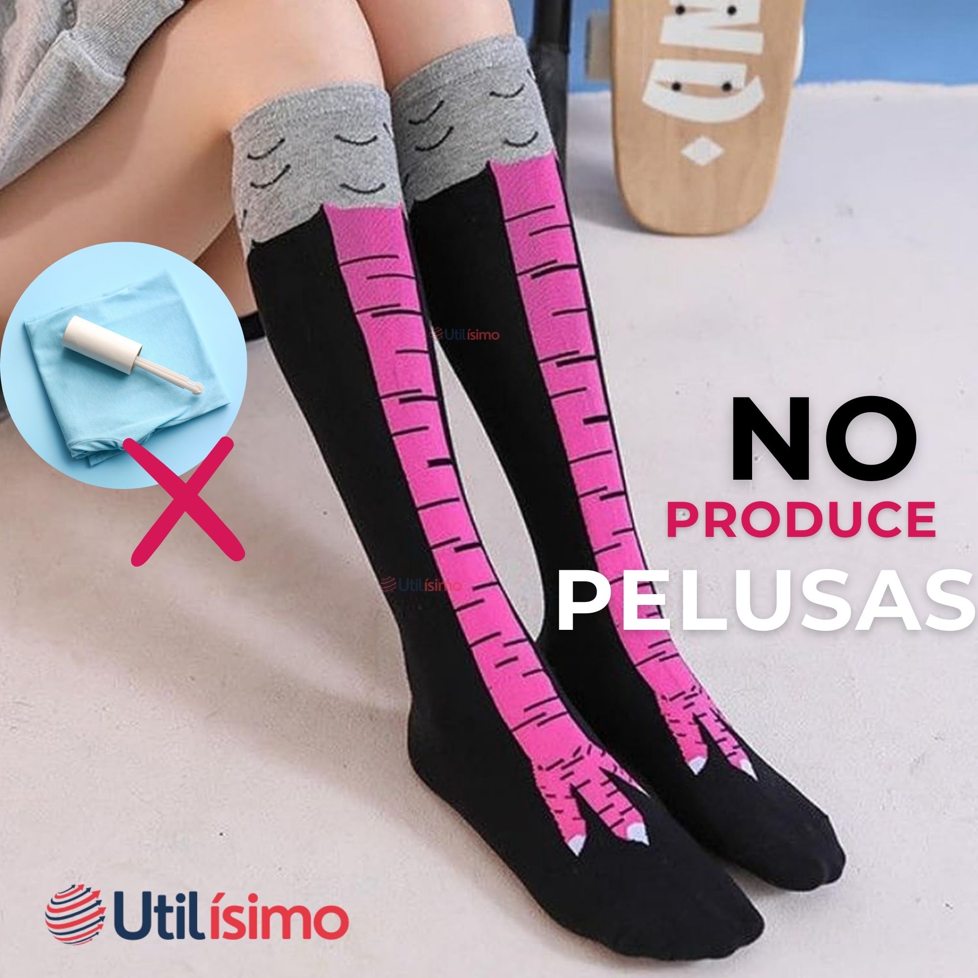 PACK 6 CALCETINES PATA DE GALLINA MUJER LARGOS COLORES SURTIDOS - 8