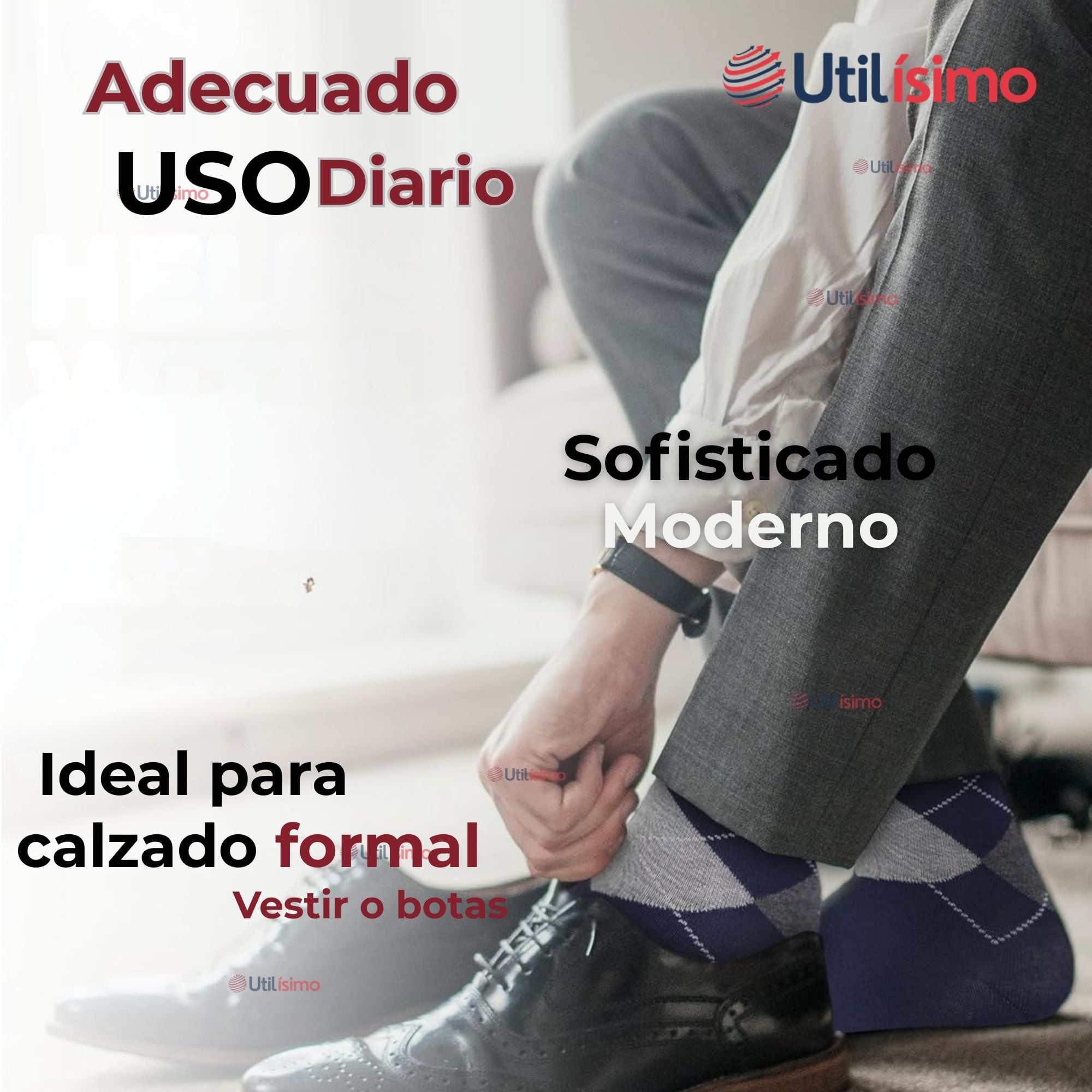 PACK 3 PARES CALCETINES DE VESTIR HOMBRE ROMBOS SURTIDOS - 5