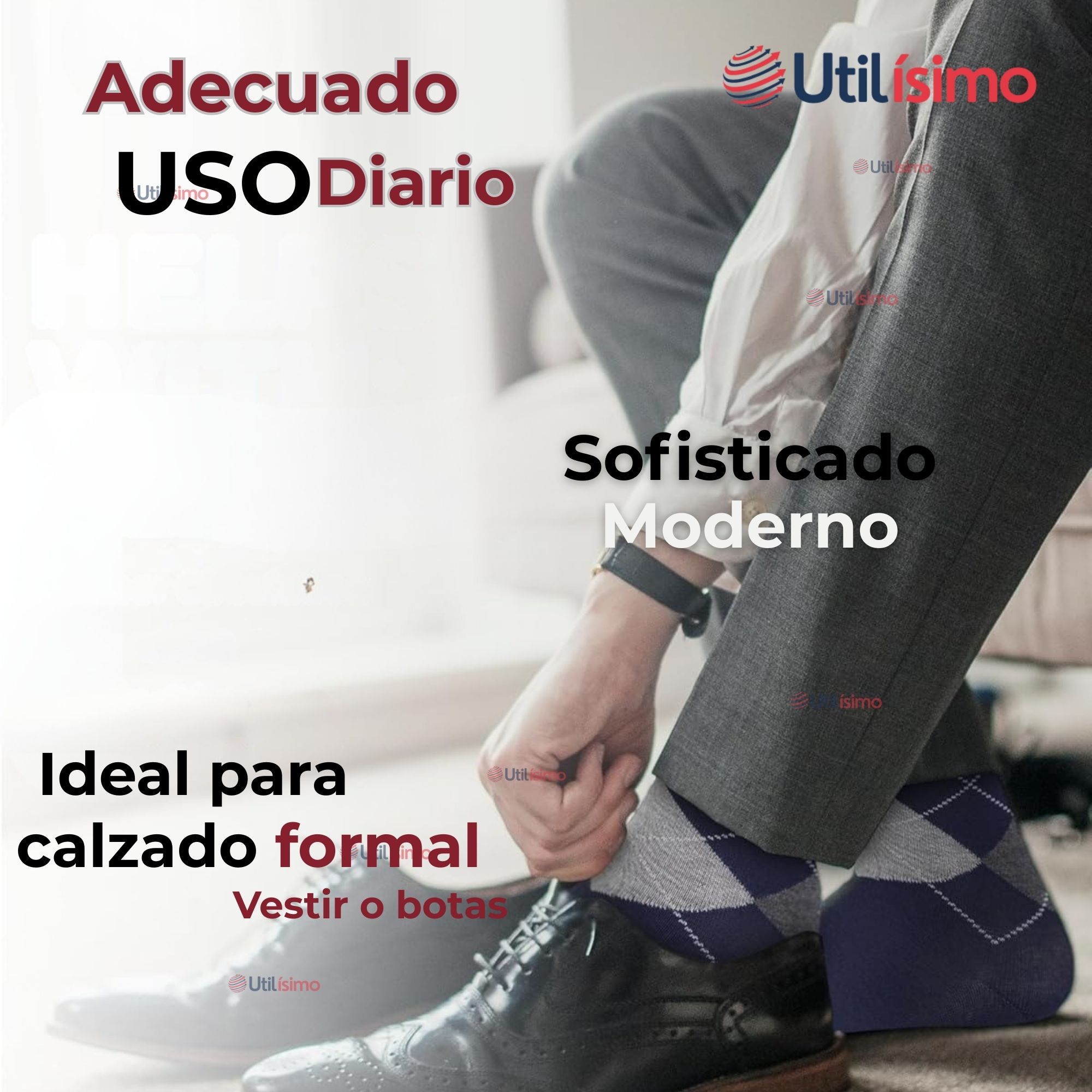 PACK 6 PARES CALCETINES DE VESTIR HOMBRE ROMBOS SURTIDOS - 5
