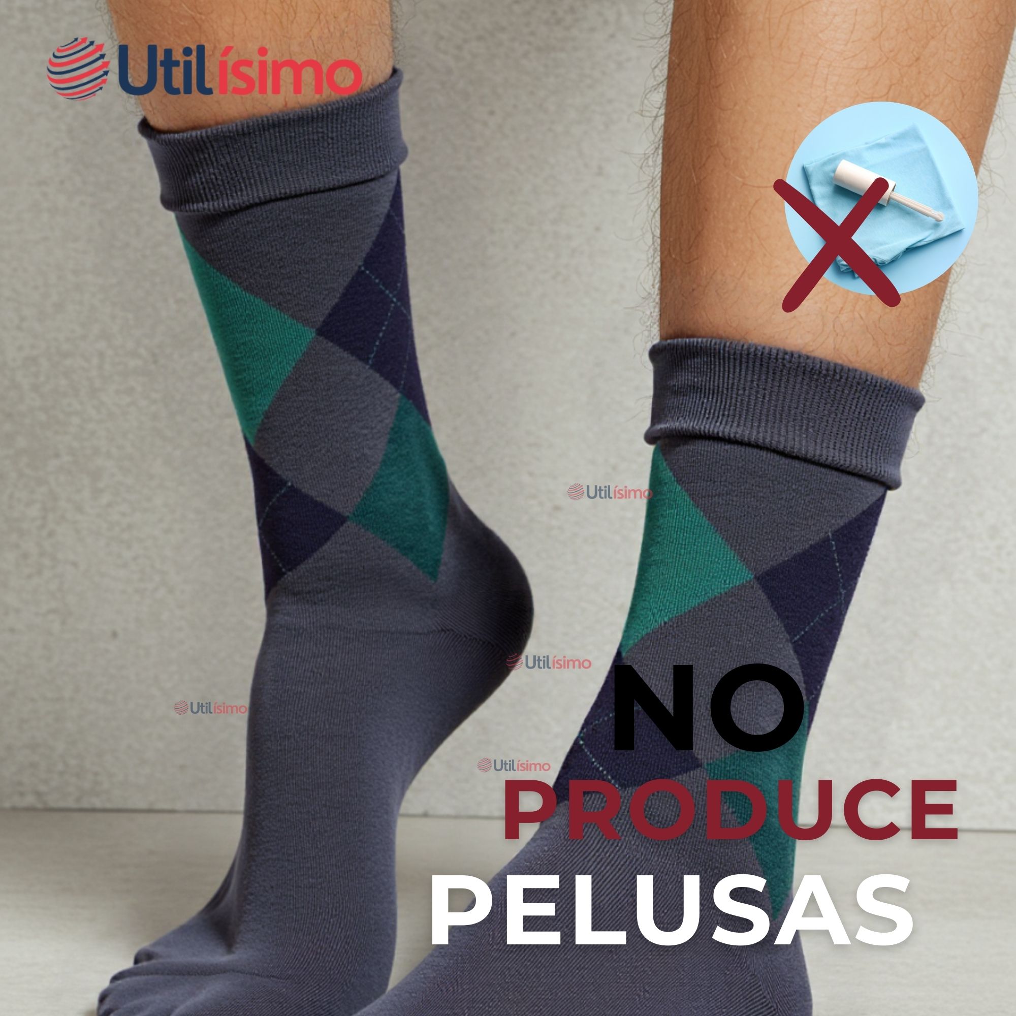 PACK 6 PARES CALCETINES DE VESTIR HOMBRE ROMBOS SURTIDOS - 8