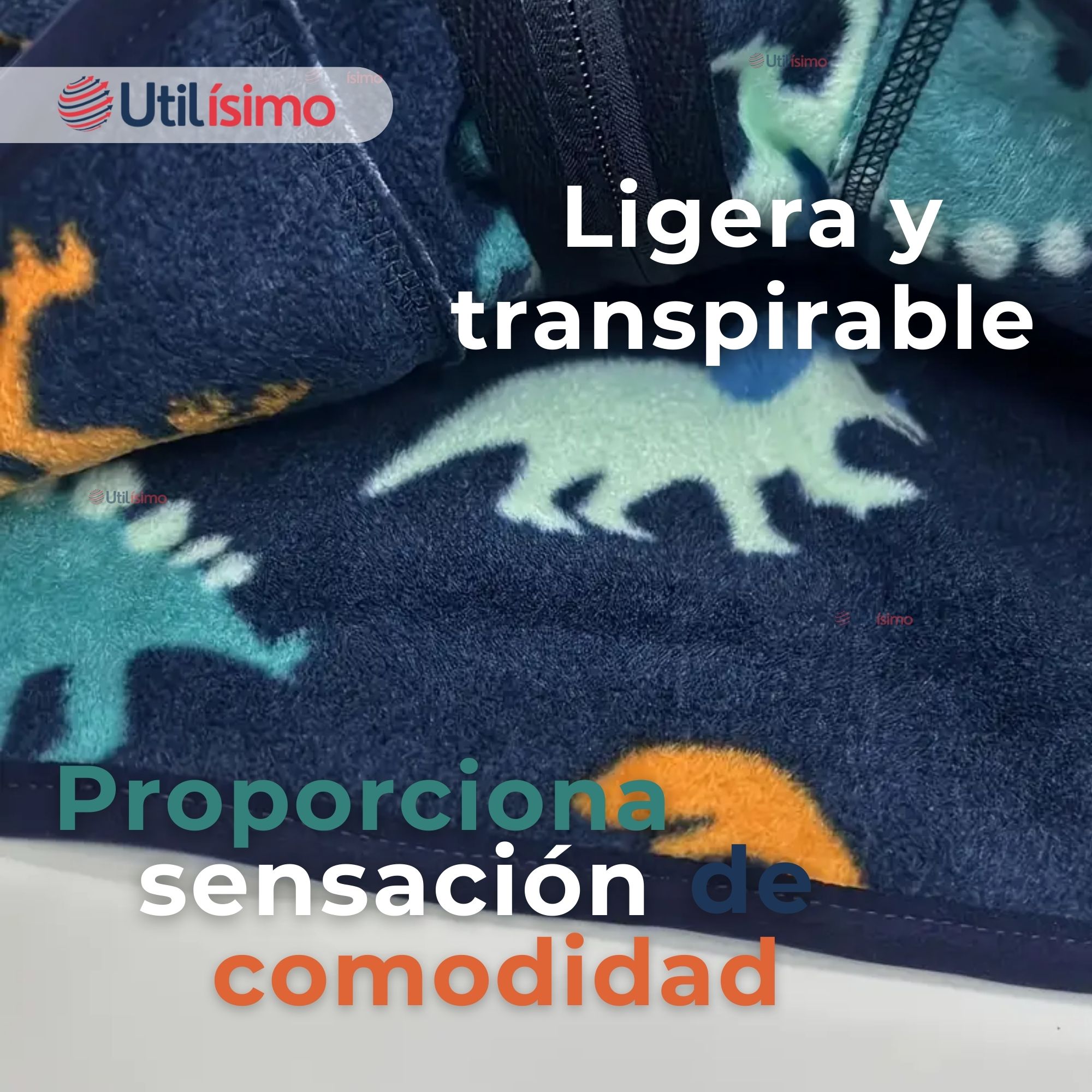 CHAQUETA 100% POLAR NIÑO MANGA LARGA AZUL - 7