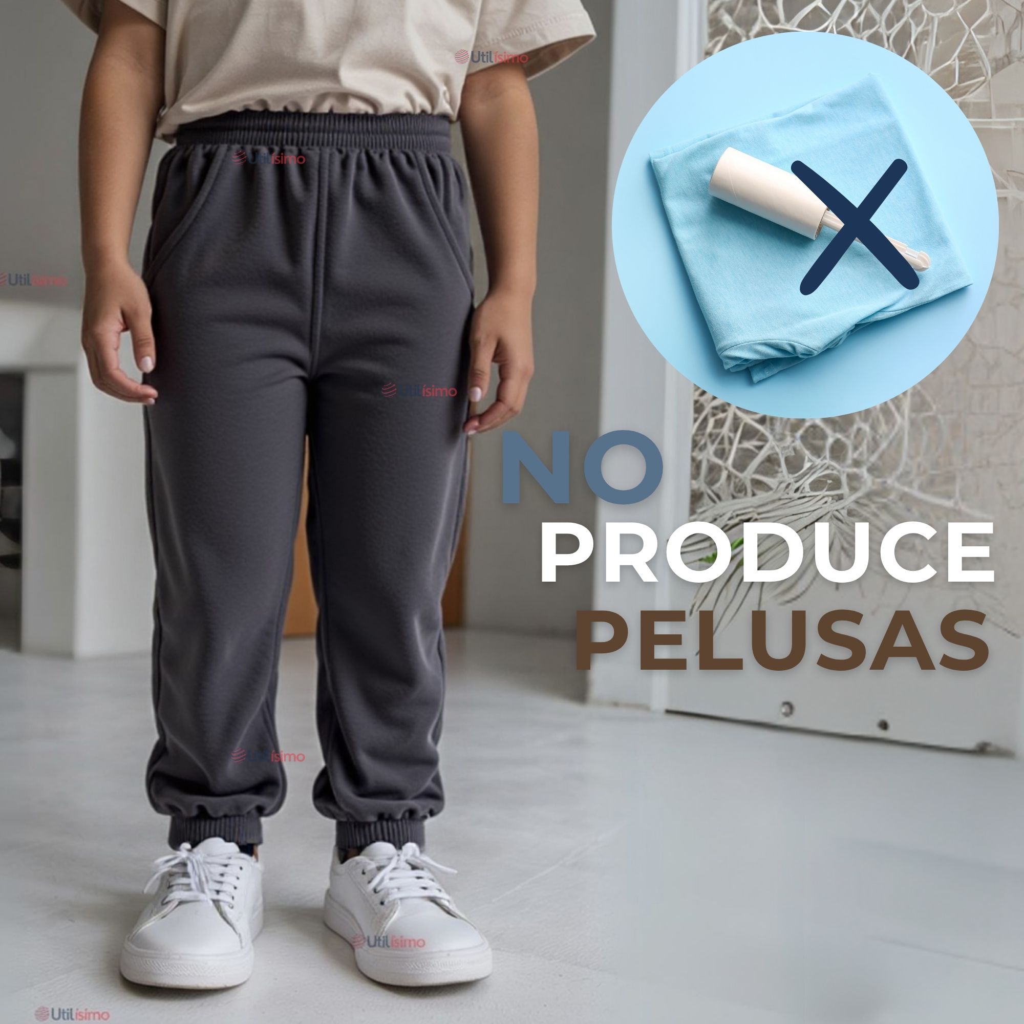 BUZO PARA NIÑOS FORRADO EN 100% POLAR GRIS - 2