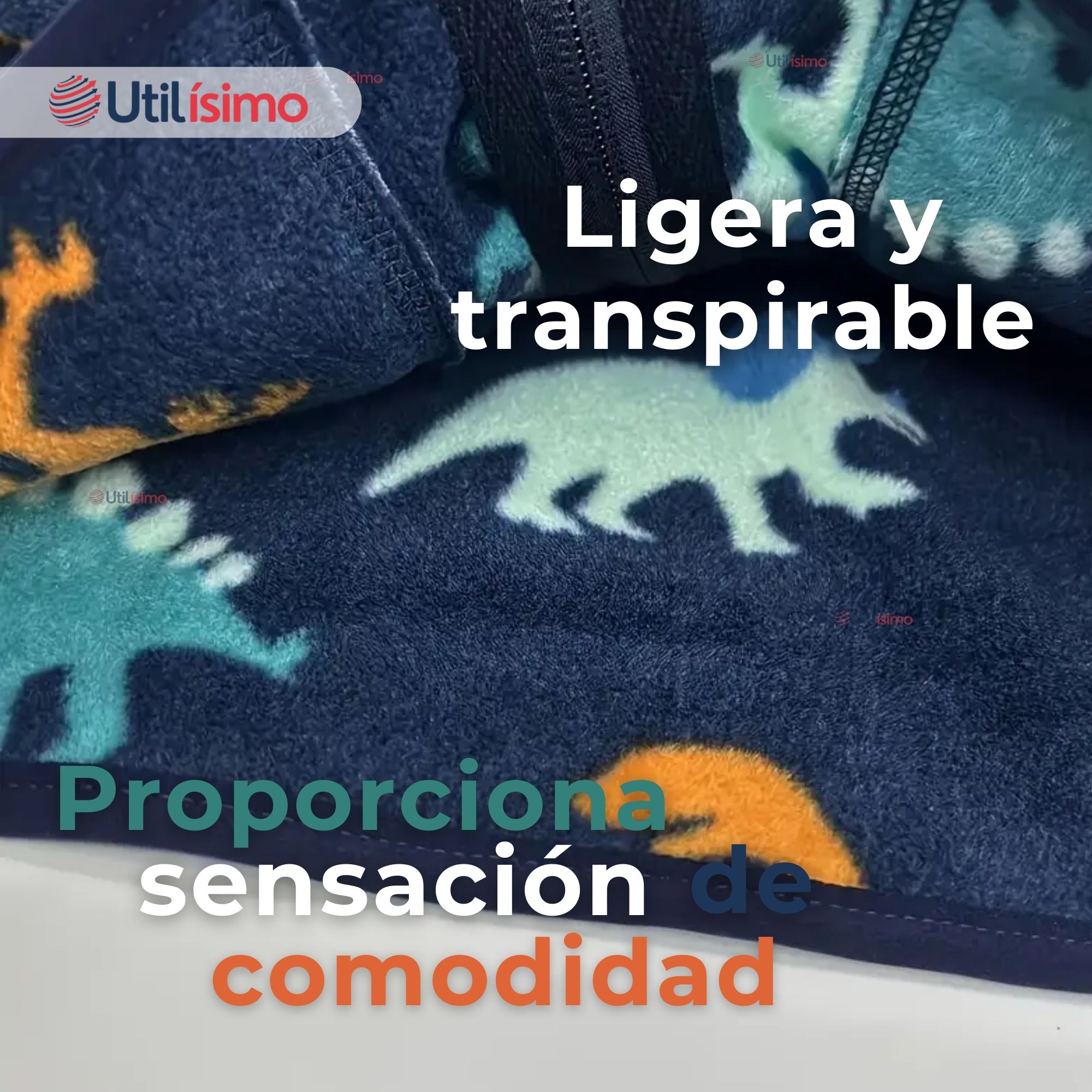 CHAQUETA 100% POLAR NIÑO MANGA LARGA AZUL - 7