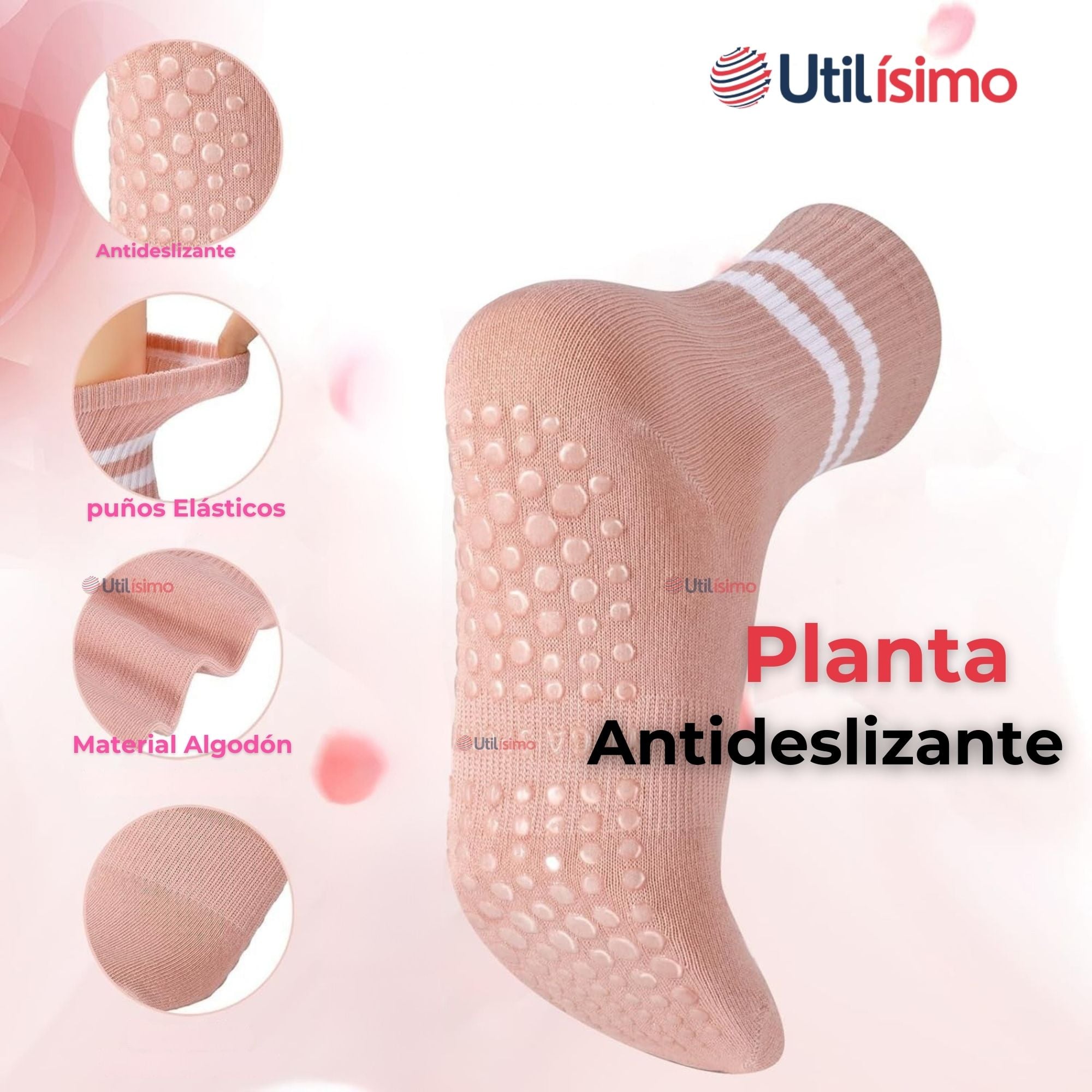 PACK 6 CALCETINES ANTIDESLIZANTES LARGOS MUJER (0) - 4