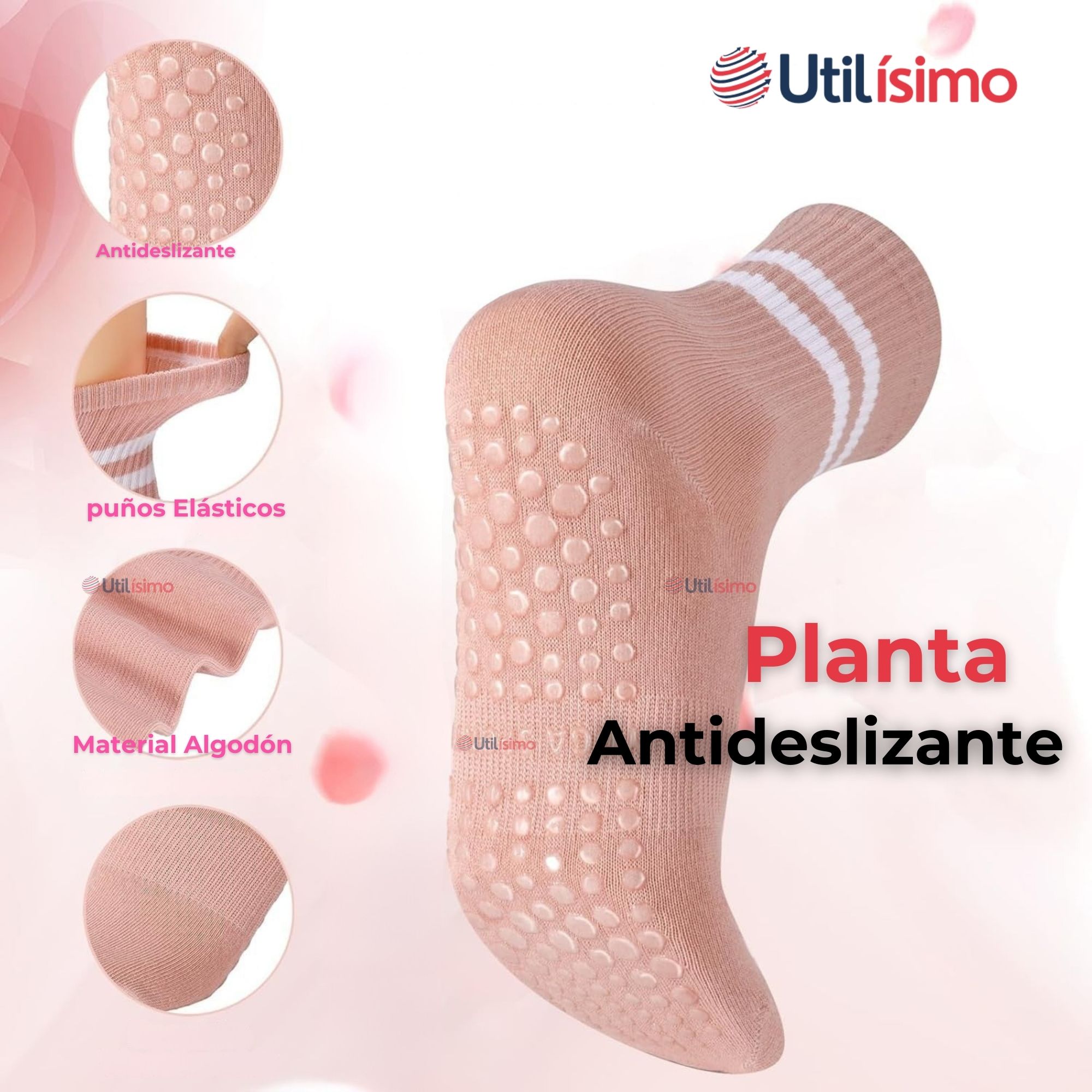 PACK 12 CALCETINES ANTIDESLIZANTES LARGOS MUJER - 4