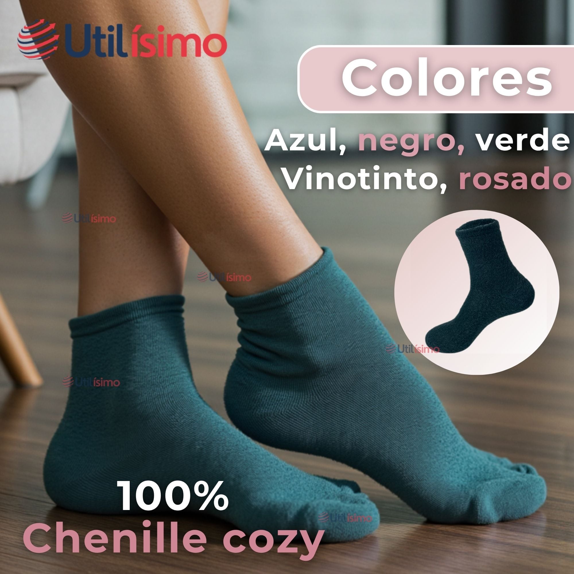 PACK 3 CALCETINES TÉRMICOS EXTRA SUAVES CHENILLE COZY MUJER SURTIDO - 2