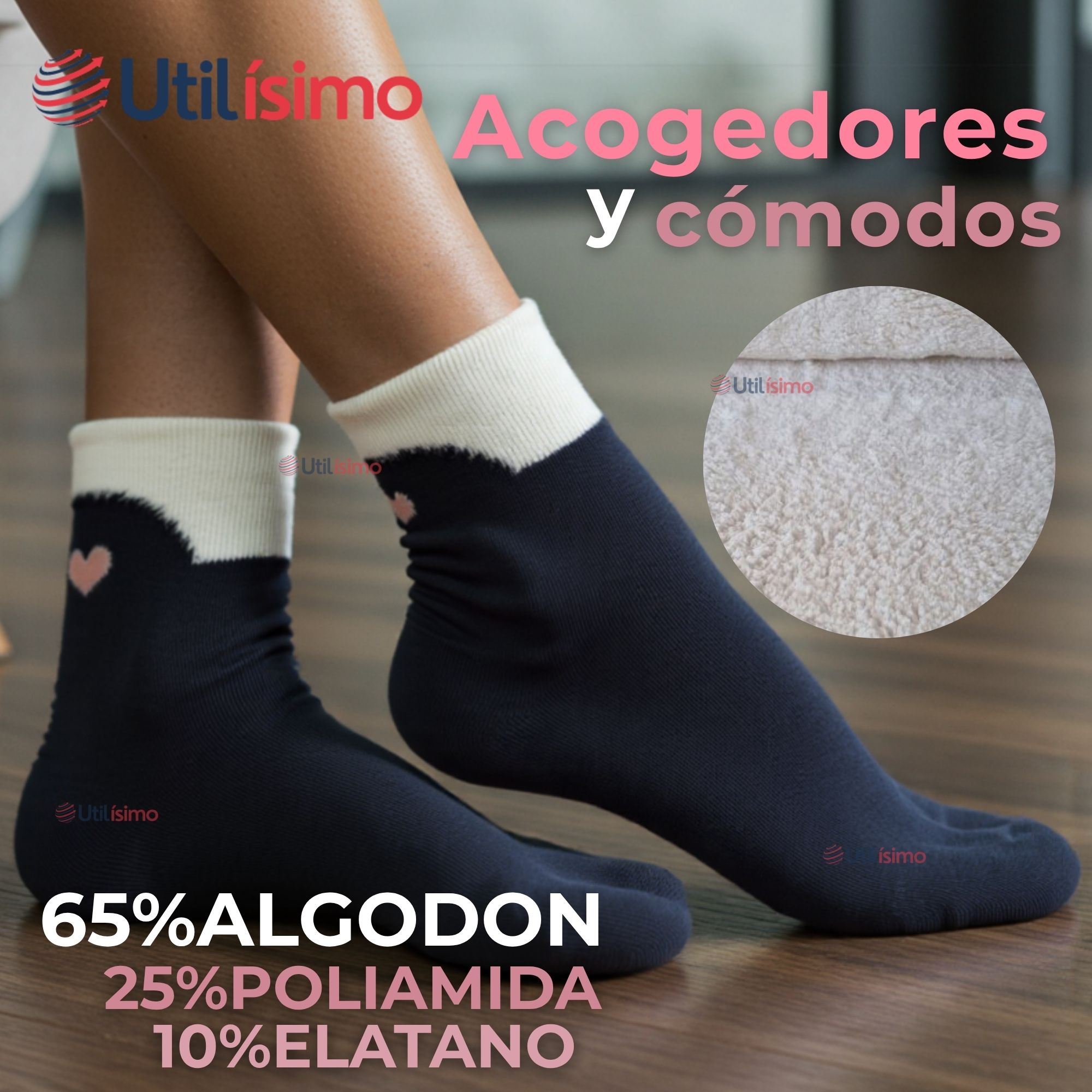 PACK 6 CALCETINES TÉRMICOS EXTRA SUAVES TERCIOPELO DE VISÓN LOLA TEEN SURTIDO - 8