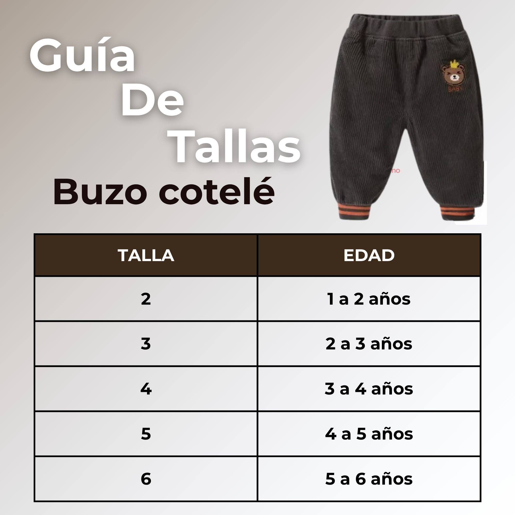 BUZO COTELÉ BEBÉ NIÑO FORRADO EN POLAR GRIS PANTALÓN - 2