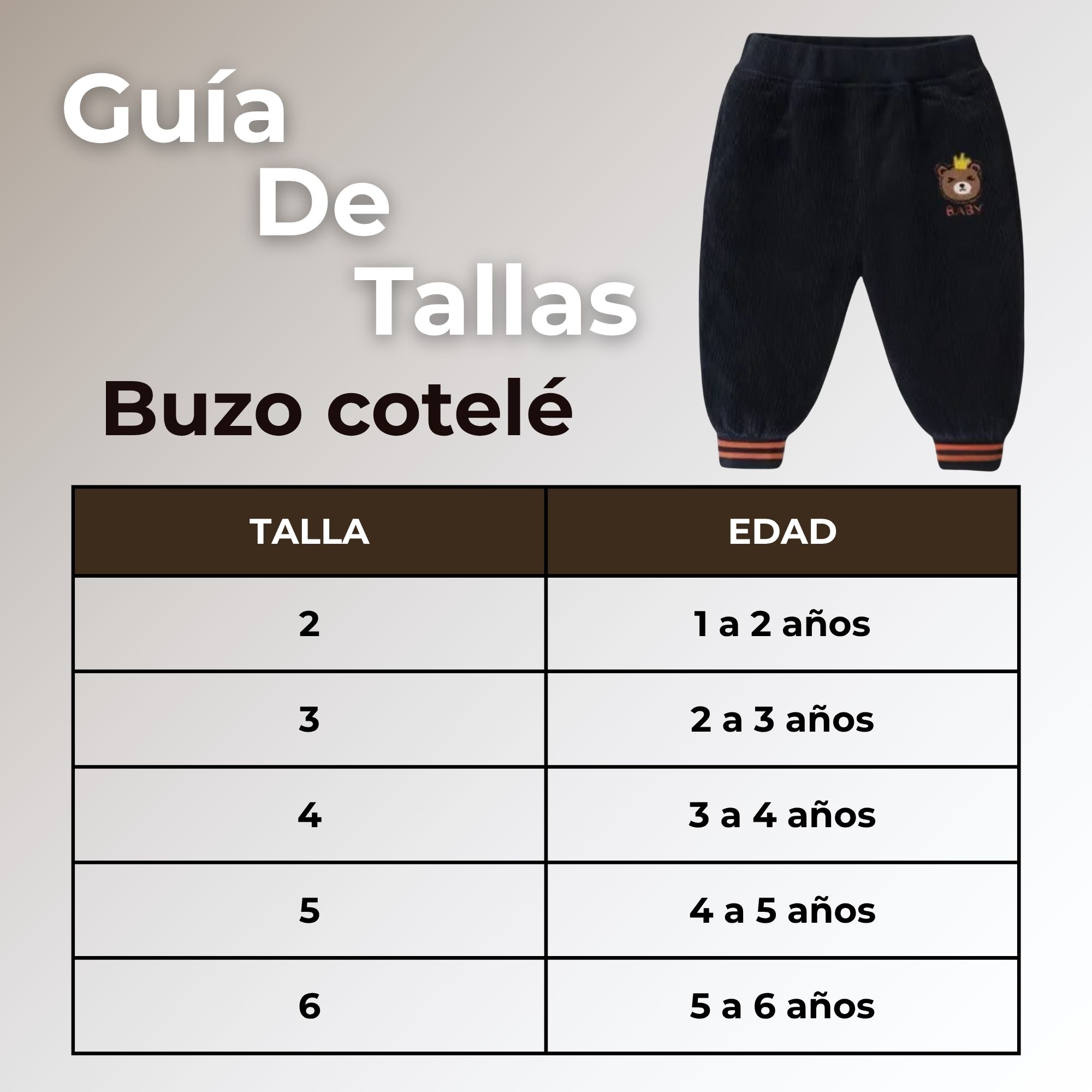 BUZO COTELÉ BEBÉ NIÑO FORRADO EN POLAR EN COLOR NEGRO PANTALÓN - 4