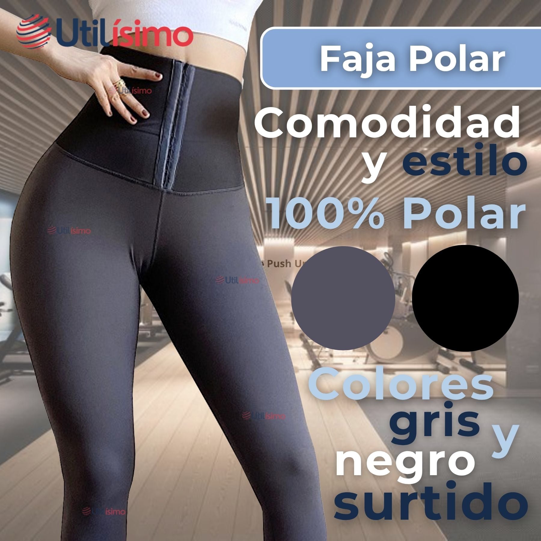 CALZA LEGGINGS DEPORTIVA TIRO ALTO CON FAJA REDUCTORA Y MOLDEADORA MUJER - 3