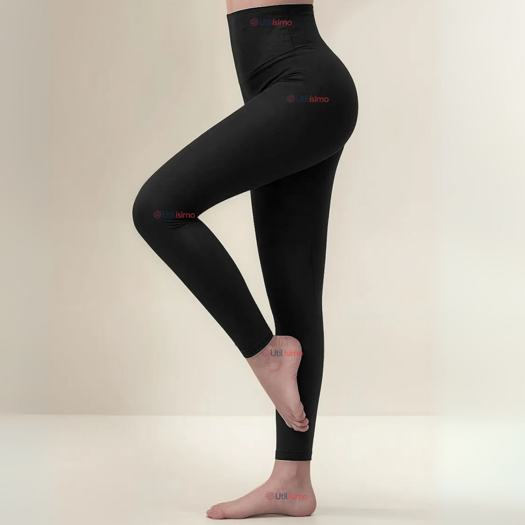 CALZA LEGGINGS CON BRILLO POLAR TIRO ALTO MUJER - 1