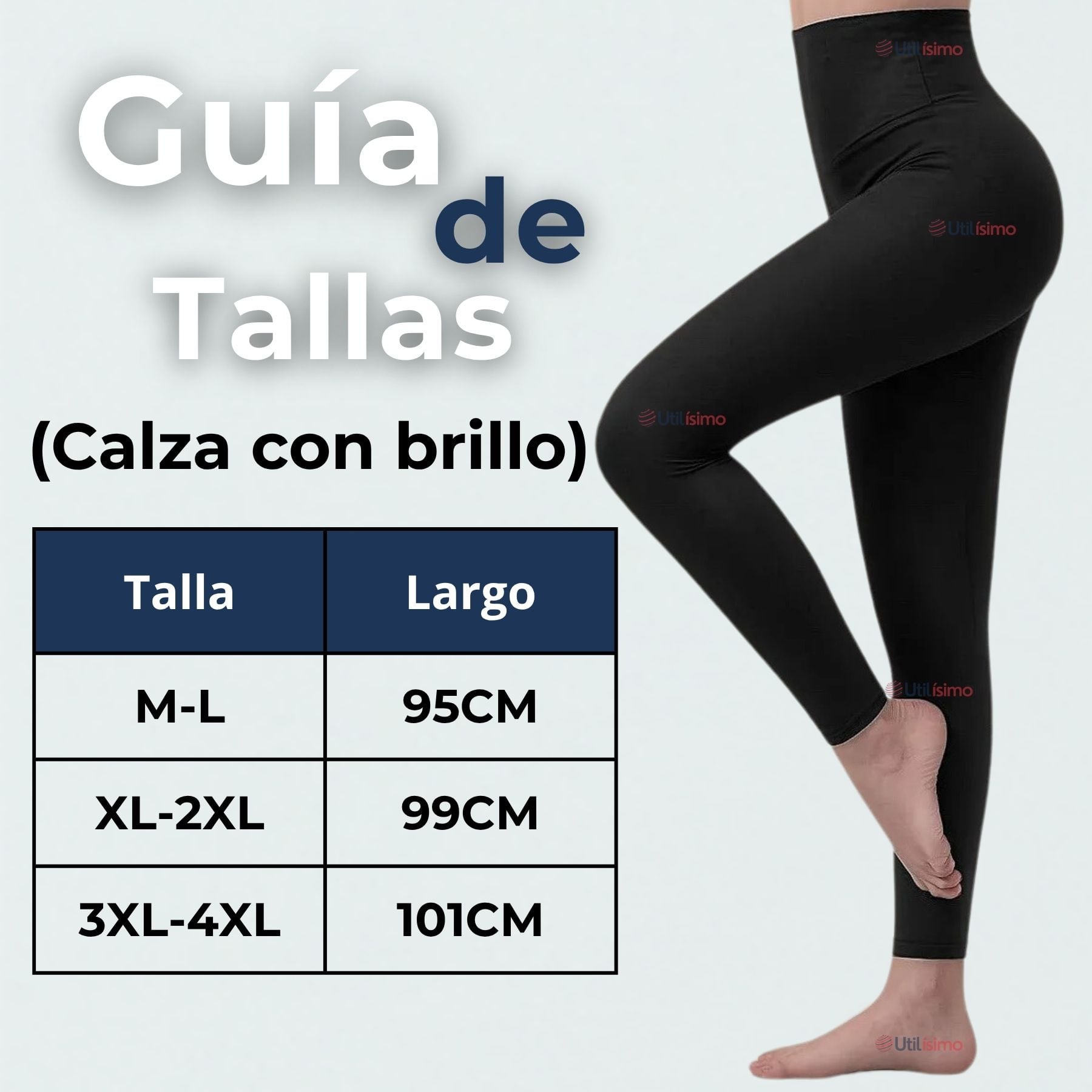 CALZA LEGGINGS CON BRILLO POLAR TIRO ALTO MUJER - 3
