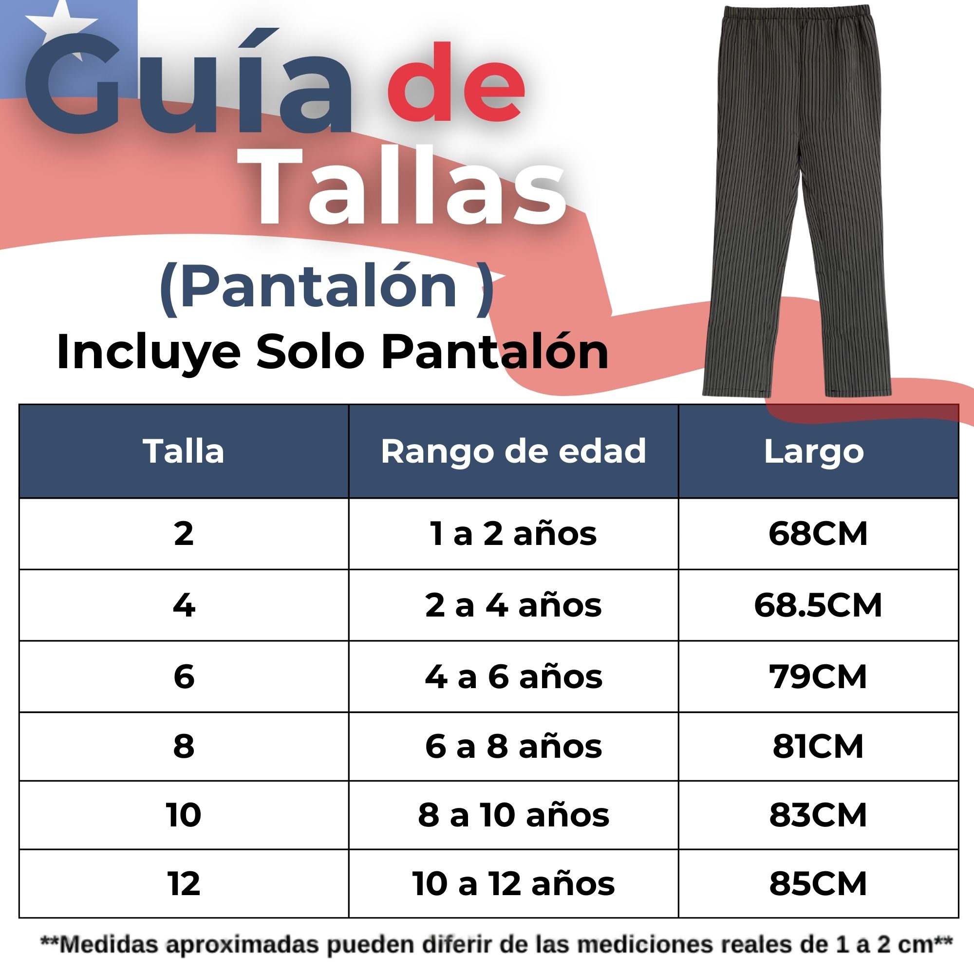 PANTALON HUASO GRIS CON RAYAS NIÑO FIESTAS PATRIAS - 4