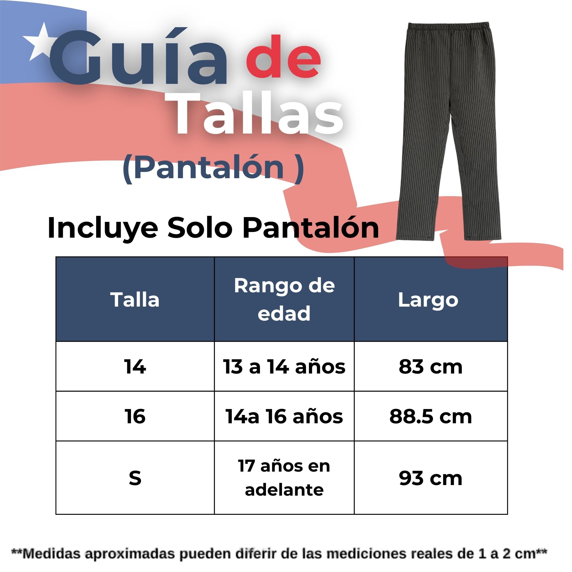 PANTALON HUASO JUVENIL GRIS CON RAYAS FIESTAS PATRIAS - 3