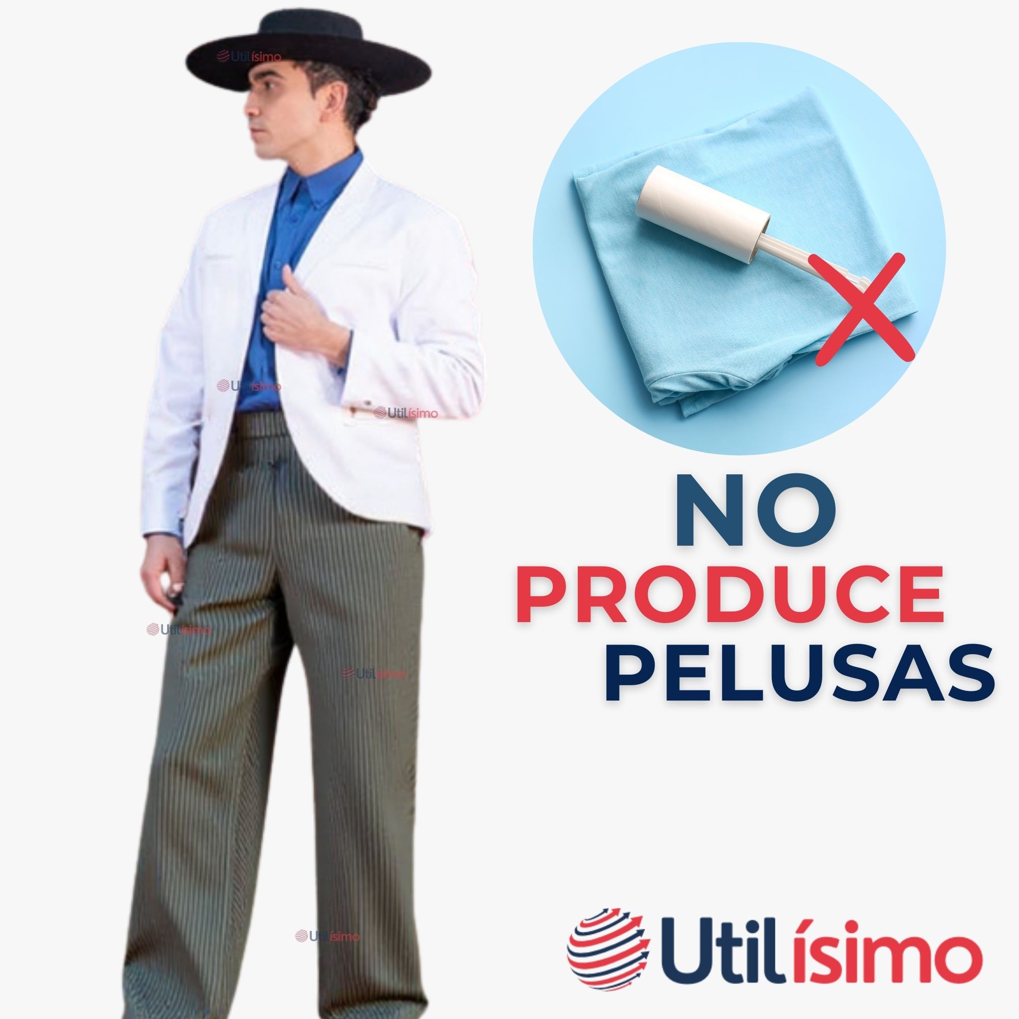 PANTALON HUASO JUVENIL GRIS CON RAYAS FIESTAS PATRIAS - 9