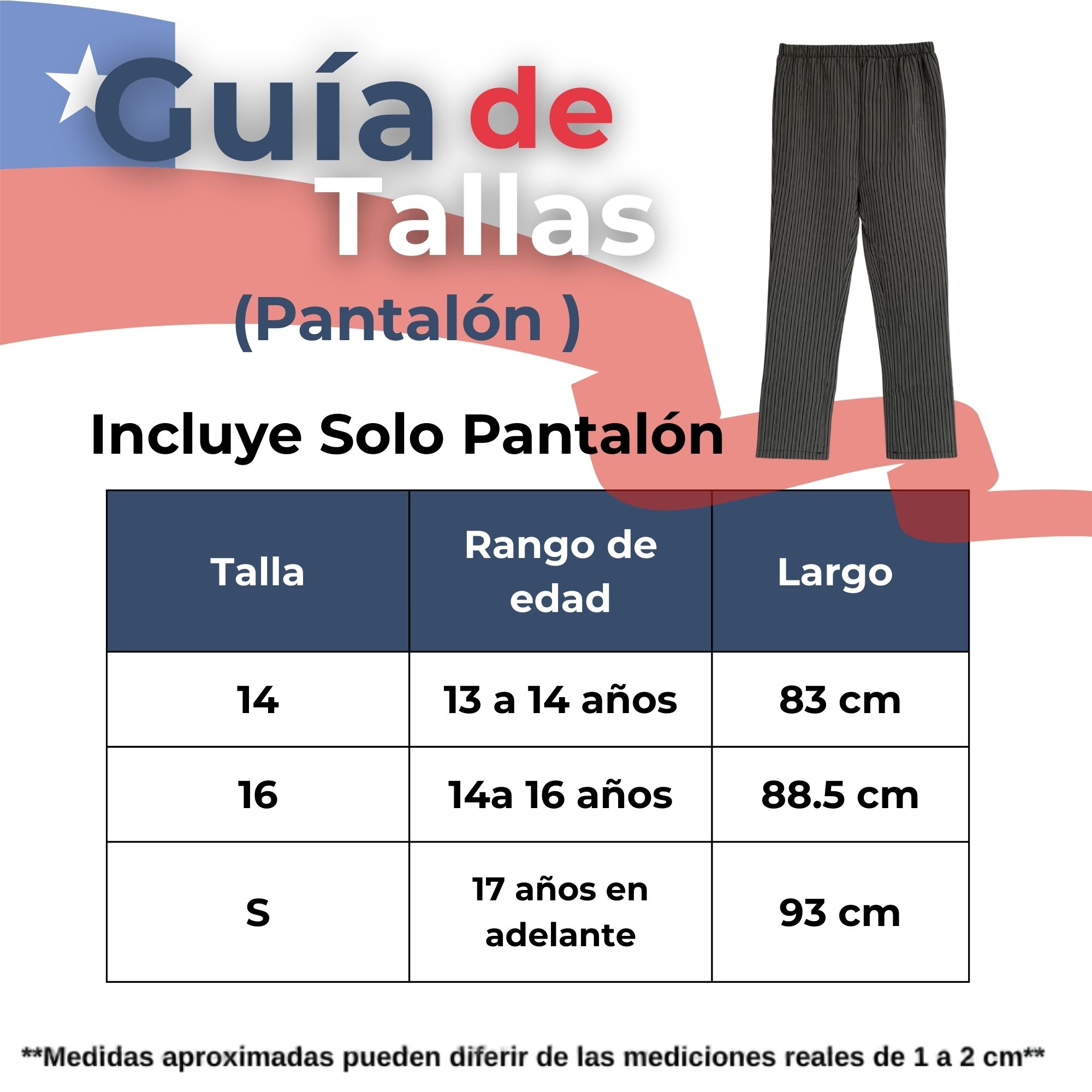 PANTALON HUASO JUVENIL GRIS CON RAYAS FIESTAS PATRIAS - 3