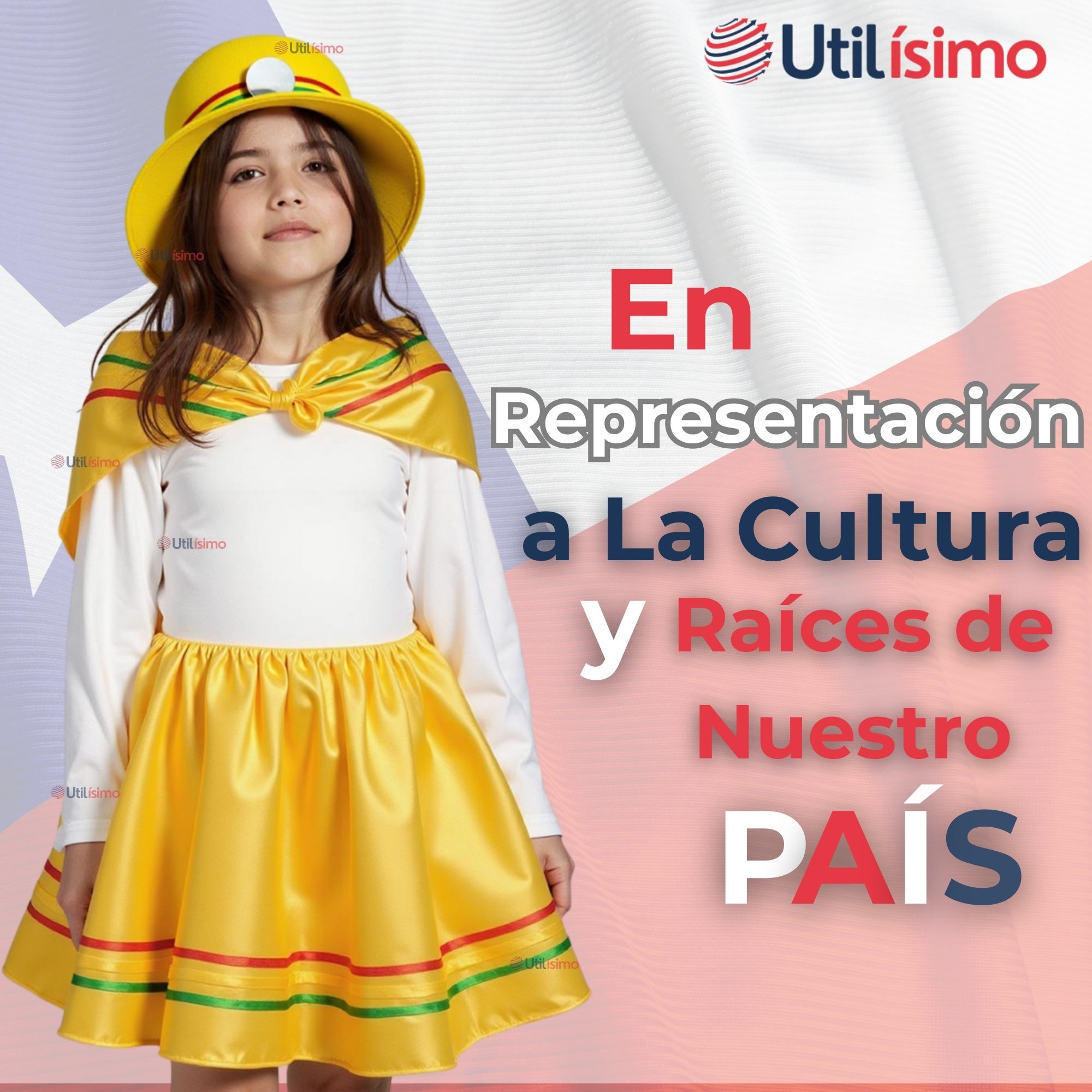 PACK 6 TRAJE NORTINO NIÑA 3 PIEZAS + POLERA BLANCA FIESTAS PATRIAS BAILE NORTINO - 8