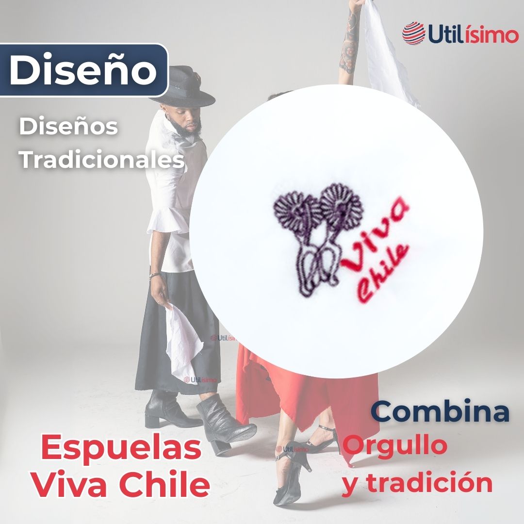 PACK 6 PAÑUELOS BAILE CUECA 45CM BORDADO ESPUELAS FIESTAS PATRIAS - 4