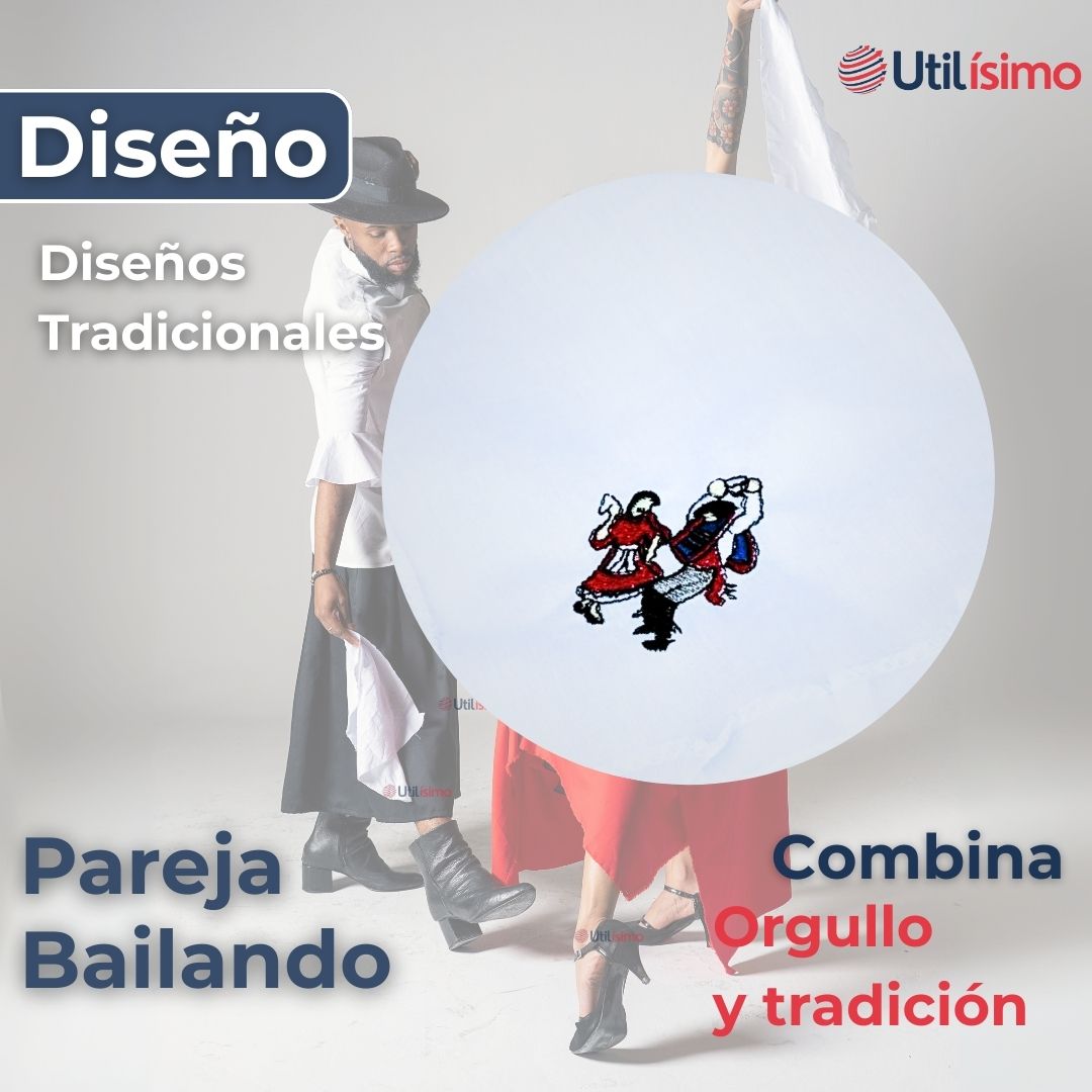 PACK 6 PAÑUELOS BAILE CUECA 36 CM CON BORDES PAREJA FIESTAS PATRIAS - 4