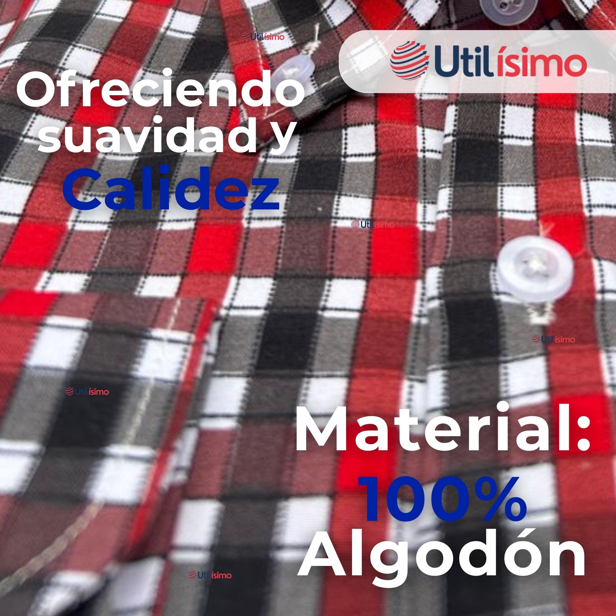 CAMISA HUASO CUADRILLE CUADRO MANGA LARGA 100% ALGODON NEGRO ROJO CASUAL - 9