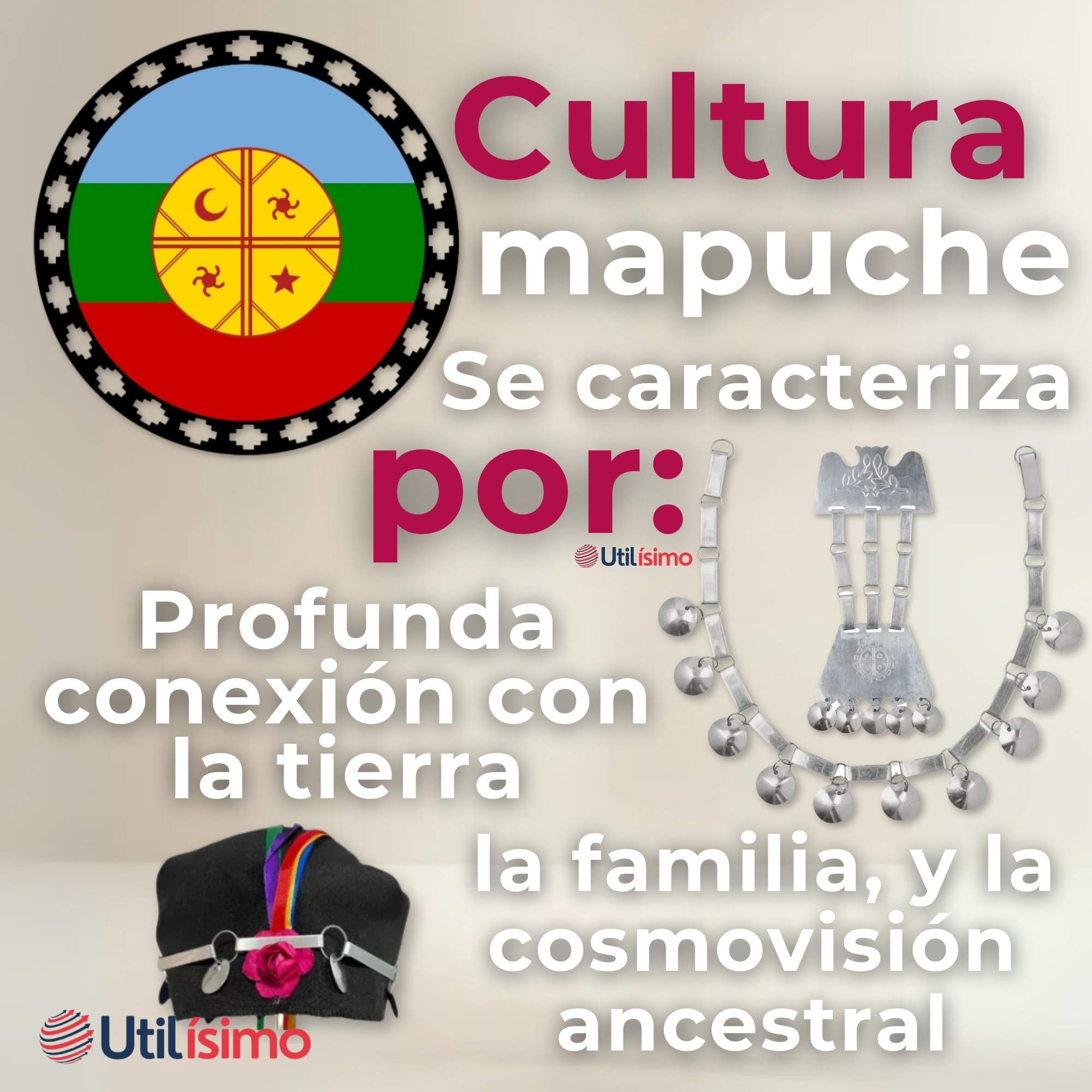 COLLAR TRAPELACUCHA MAPUCHE MACHI ALUMINIO FIESTAS PATRIAS - 8