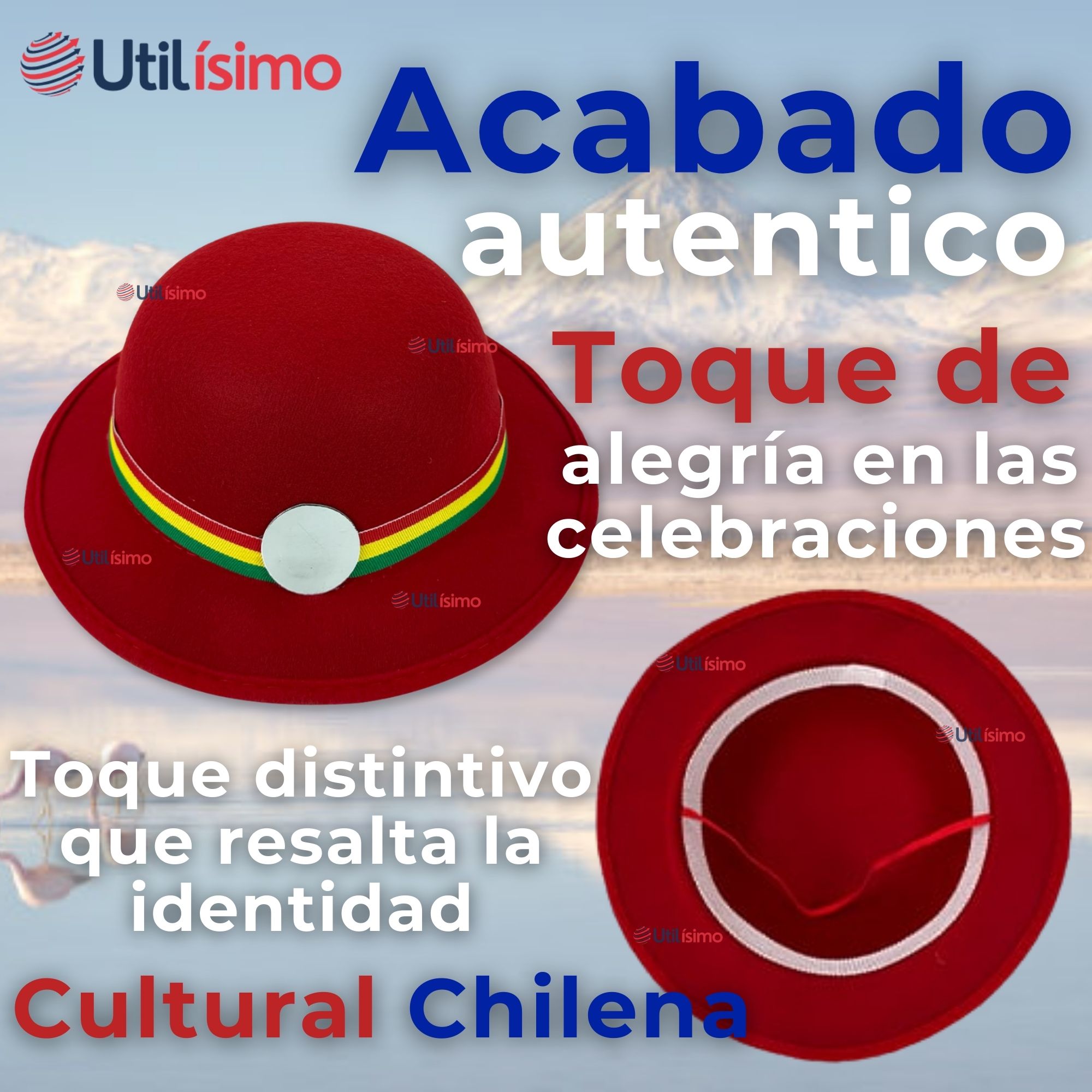 SOMBRERO NORTINO NIÑA FIESTAS PATRIAS GORRO ROJO BAILE DANZA - 10