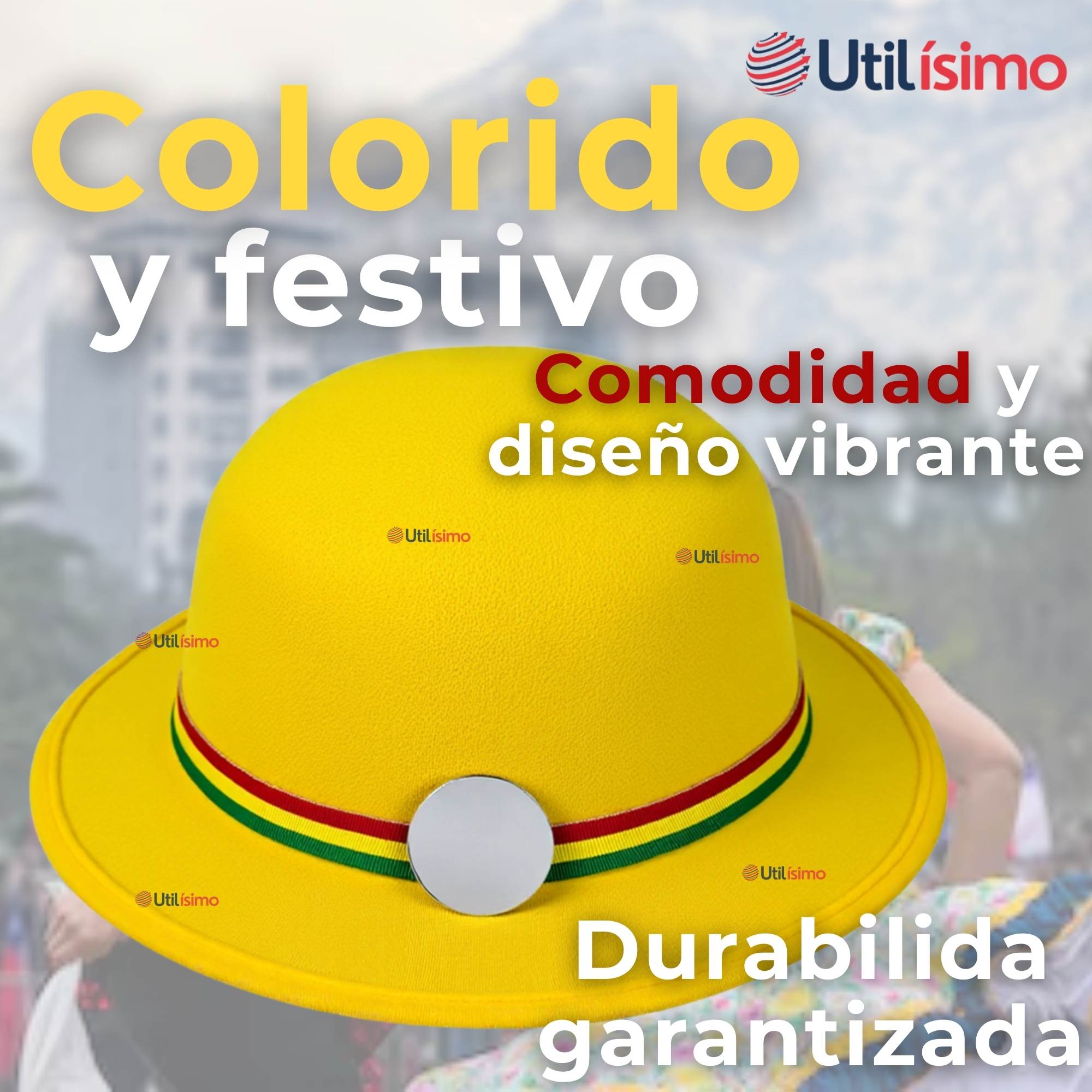 SOMBRERO NORTINO NIÑA FIESTAS PATRIAS AMARILLO BAILE DANZAS - 2