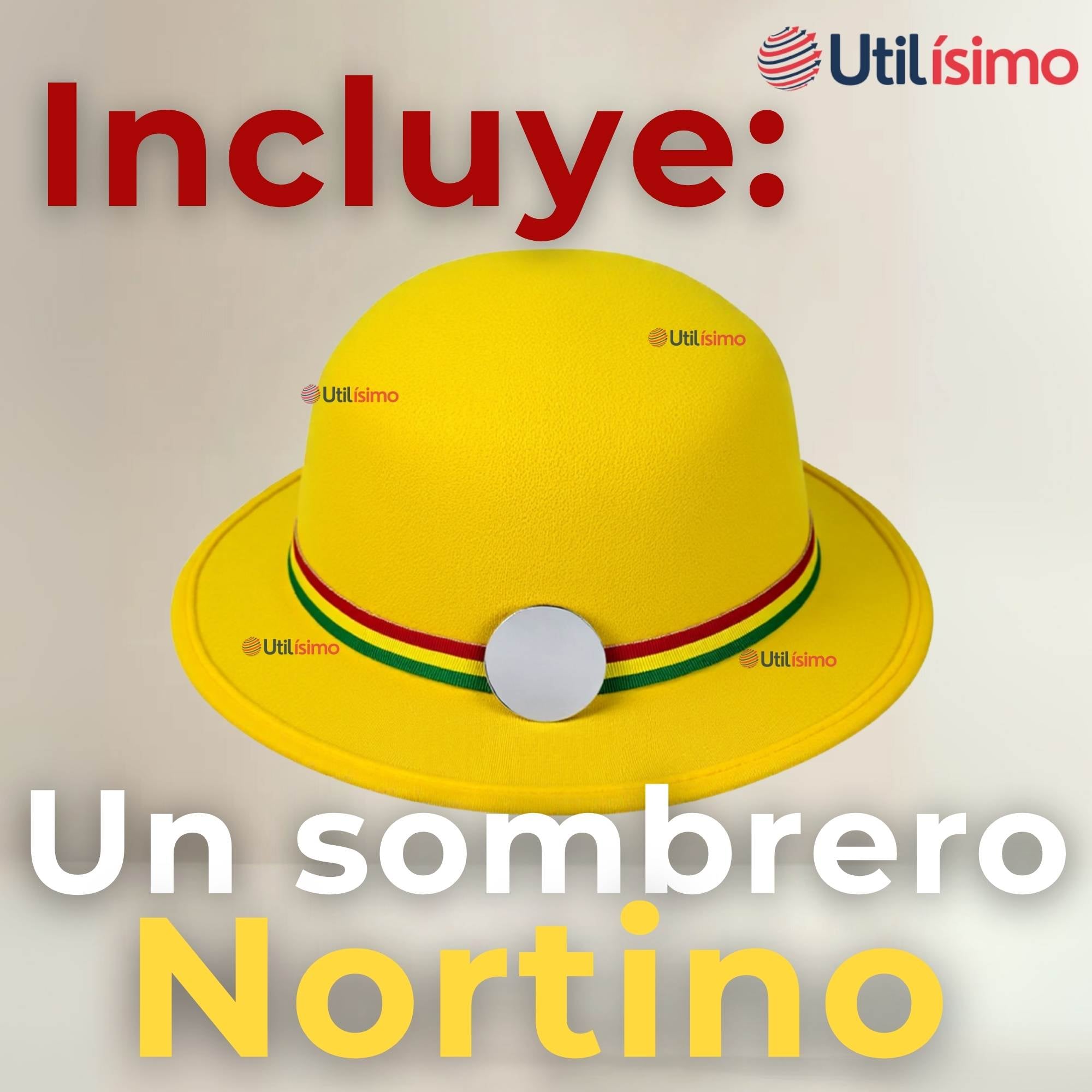 SOMBRERO NORTINO NIÑA FIESTAS PATRIAS AMARILLO BAILE DANZAS - 3