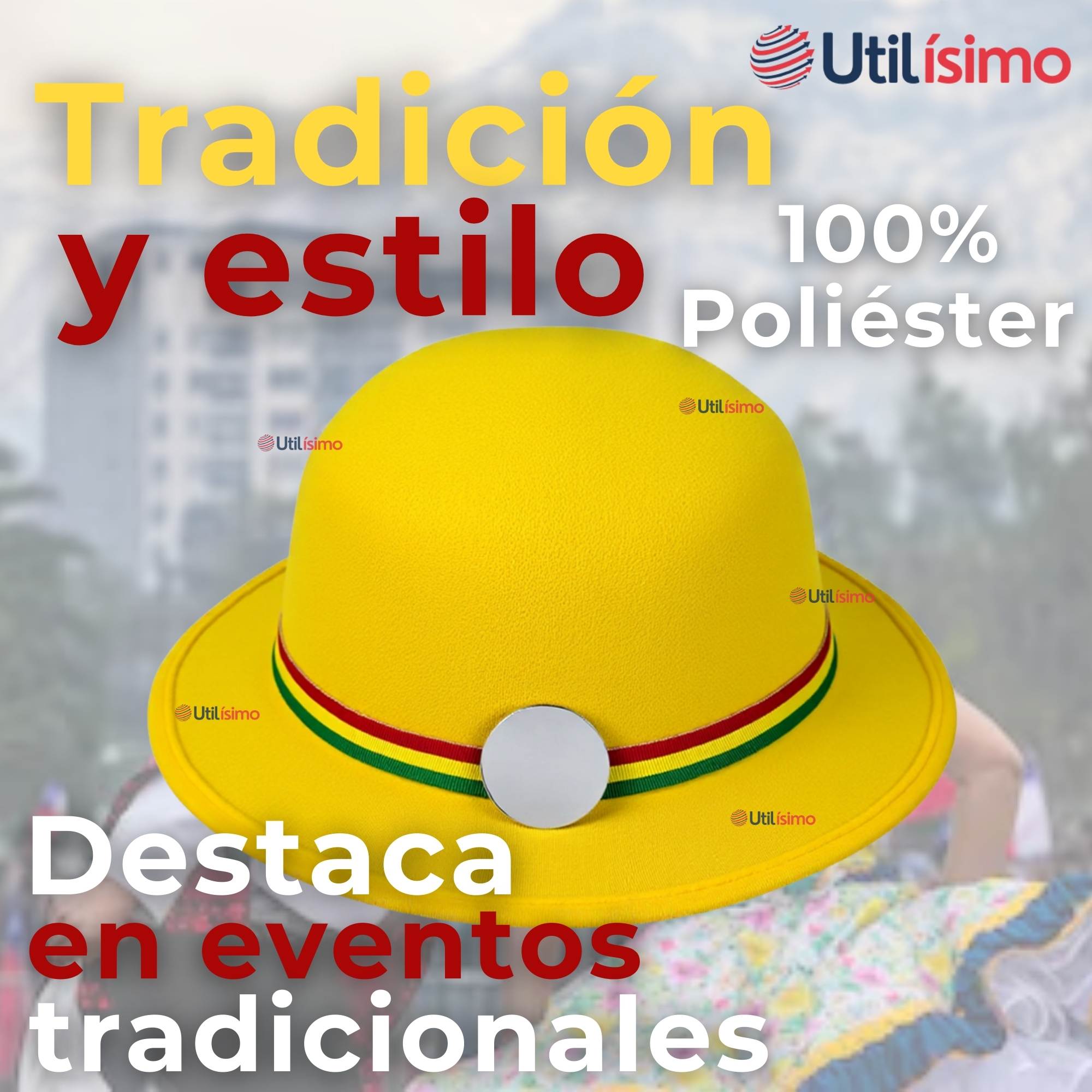 SOMBRERO NORTINO NIÑA FIESTAS PATRIAS AMARILLO BAILE DANZAS - 7