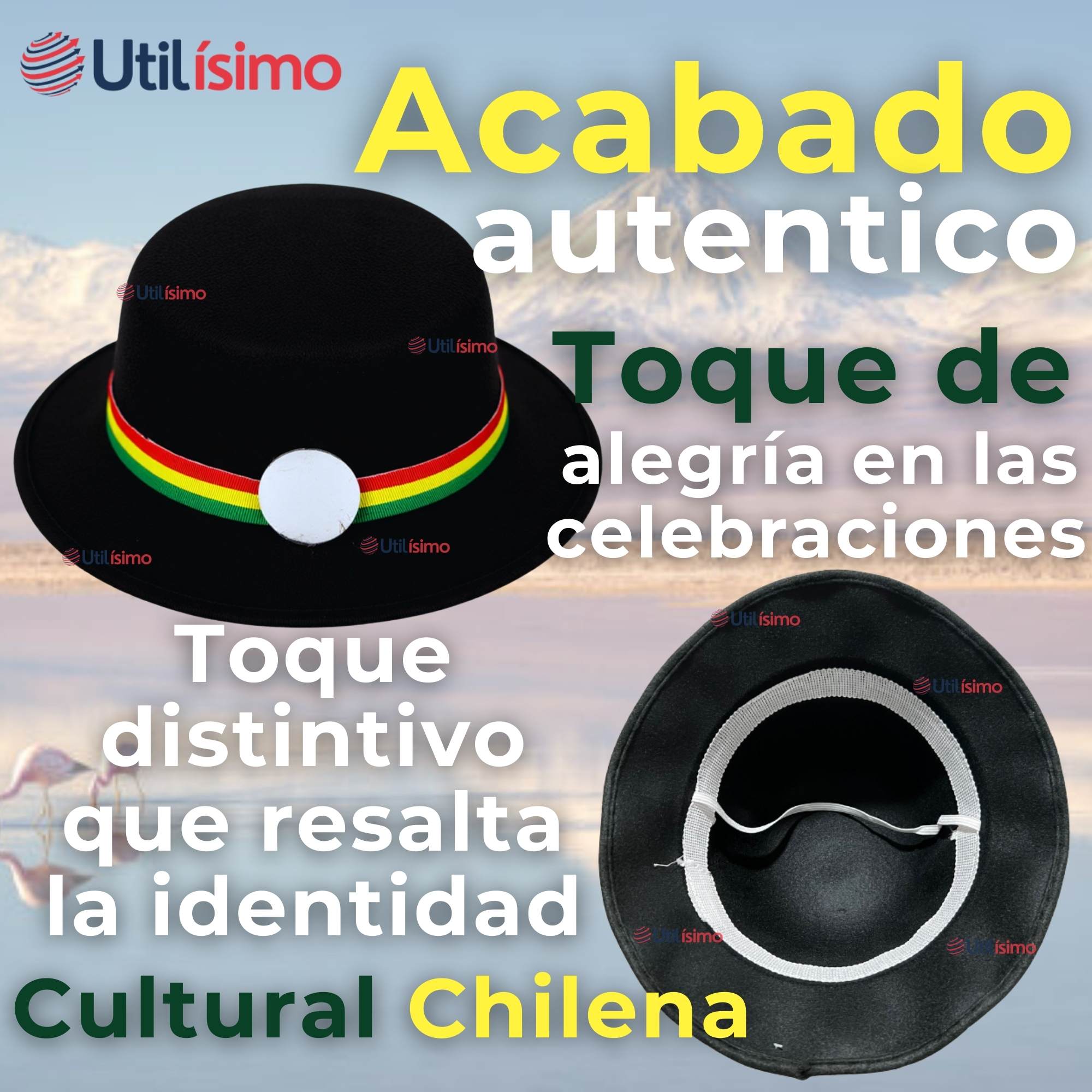 SOMBRERO NORTINO NIÑA FIESTAS PATRIAS NEGRO BAILE DANZAS - 10