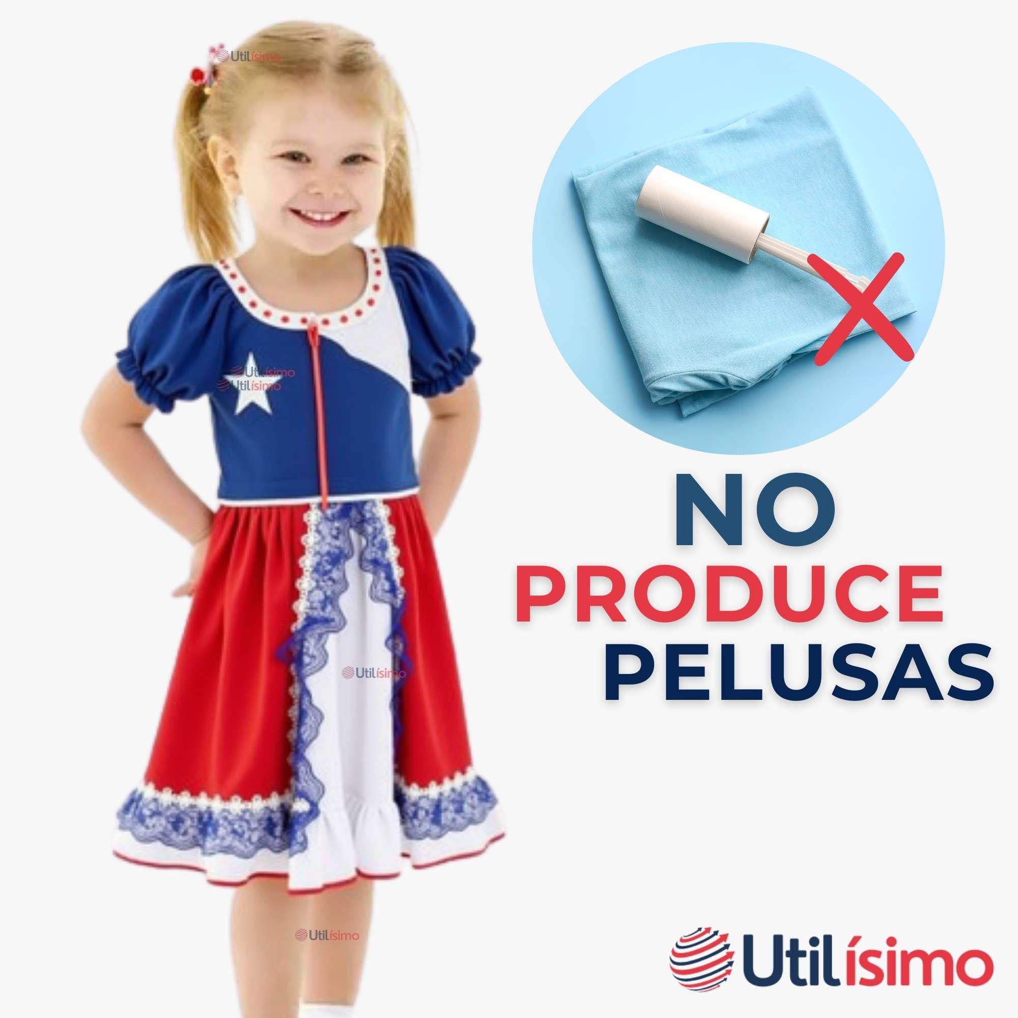 VESTIDO HUASA NIÑA BANDERA CHILENA FIESTAS PATRIAS - 9