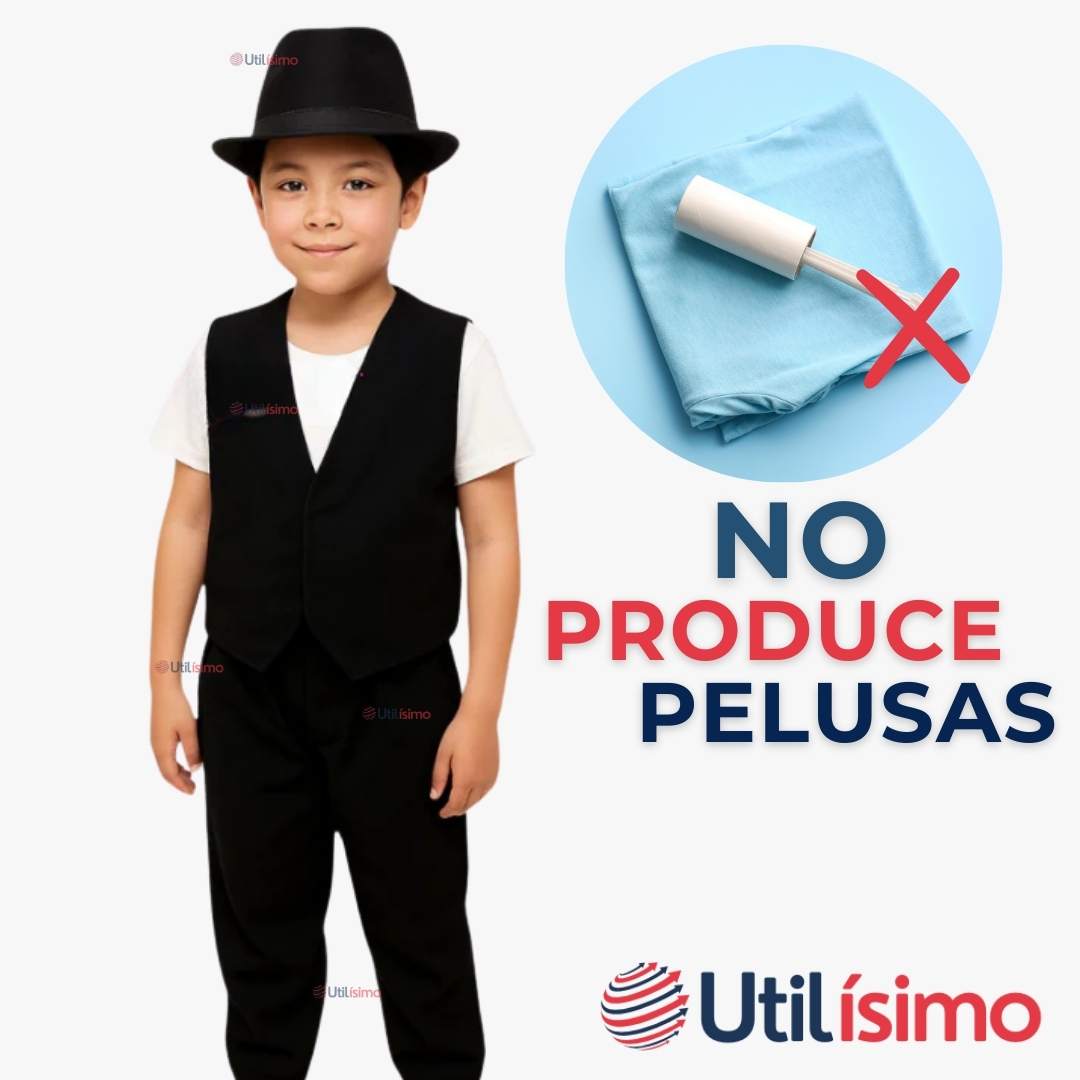 PACK 3 CHALECO BOLERO NORTINO NIÑO JUVENIL FIESTAS PATRIAS NEGRO - 9