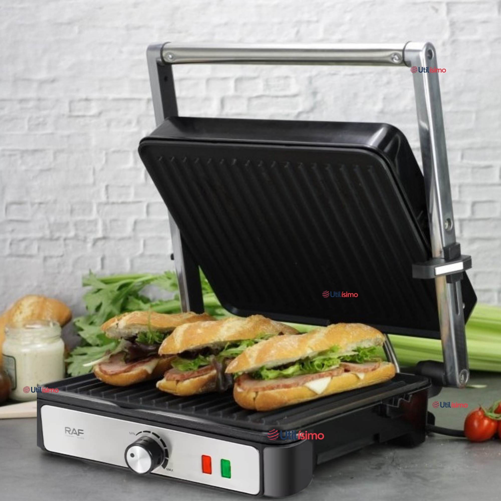 PLANCHA PARRILLERA ELÉCTRICA 2000W ASADORA DOBLE CARA ANTIADHERENTE