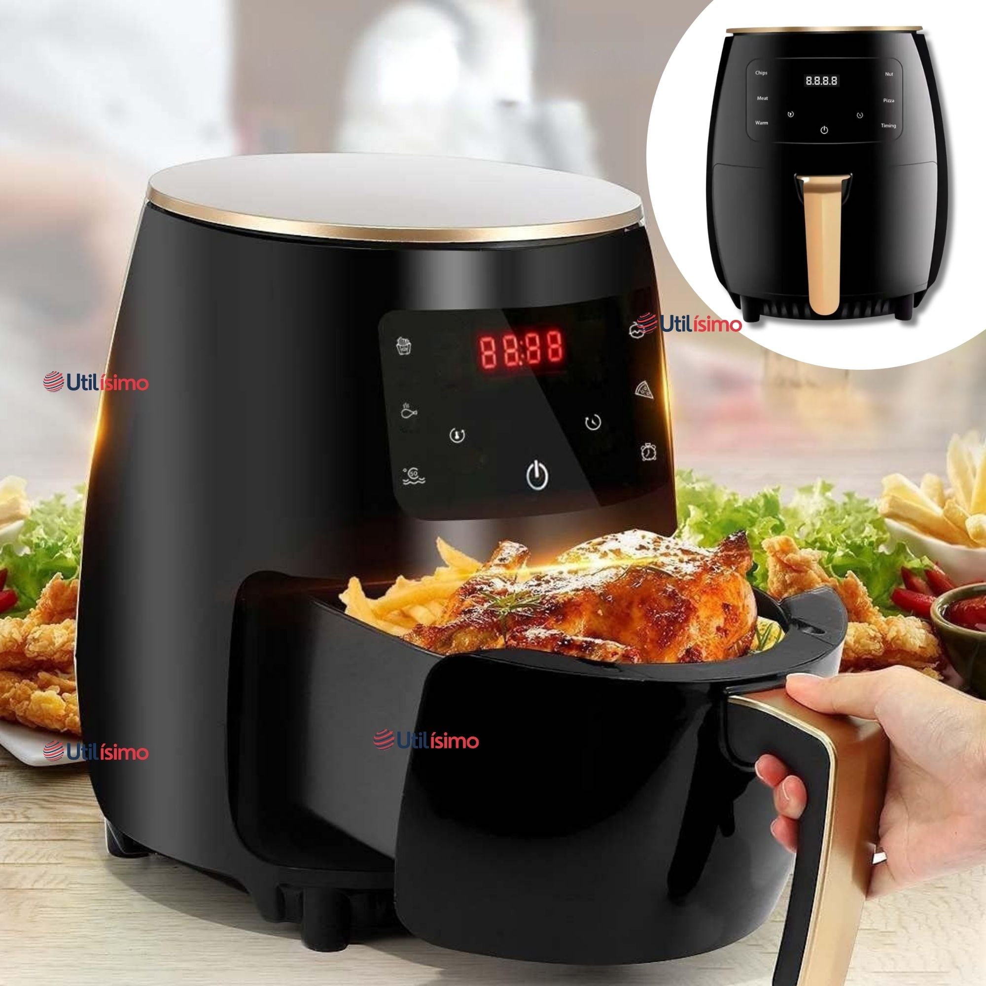 FREIDORA DE AIRE DIGITAL 6 LITROS 2400W AIR FRYER PREMIUM - 1