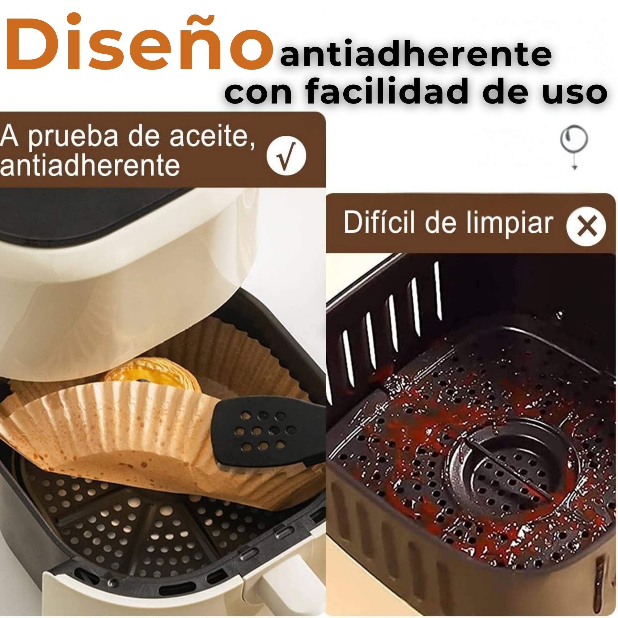 FREIDORA DE AIRE + 500 FORROS ANTIADHERENTE CAPACIDAD 6 LITROS 2400W DE POTENCIA - 12