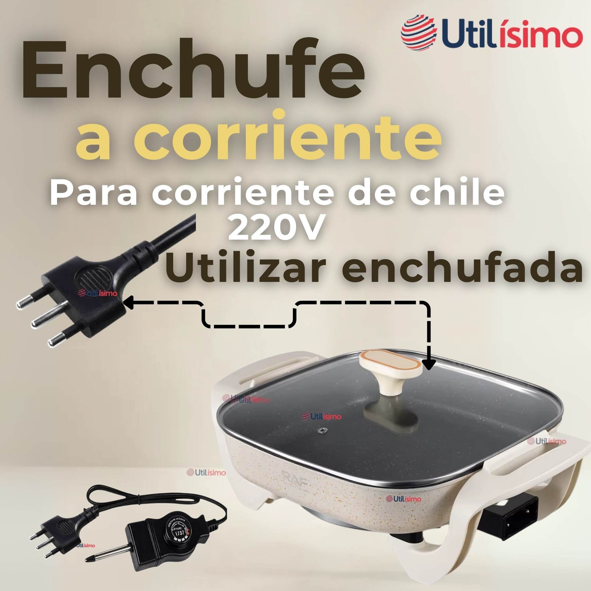 SARTEN ELÉCTRICO ANTIADHERENTE MULTIFUNCIONAL 5 LITROS 1200W DE POTENCIA - 6