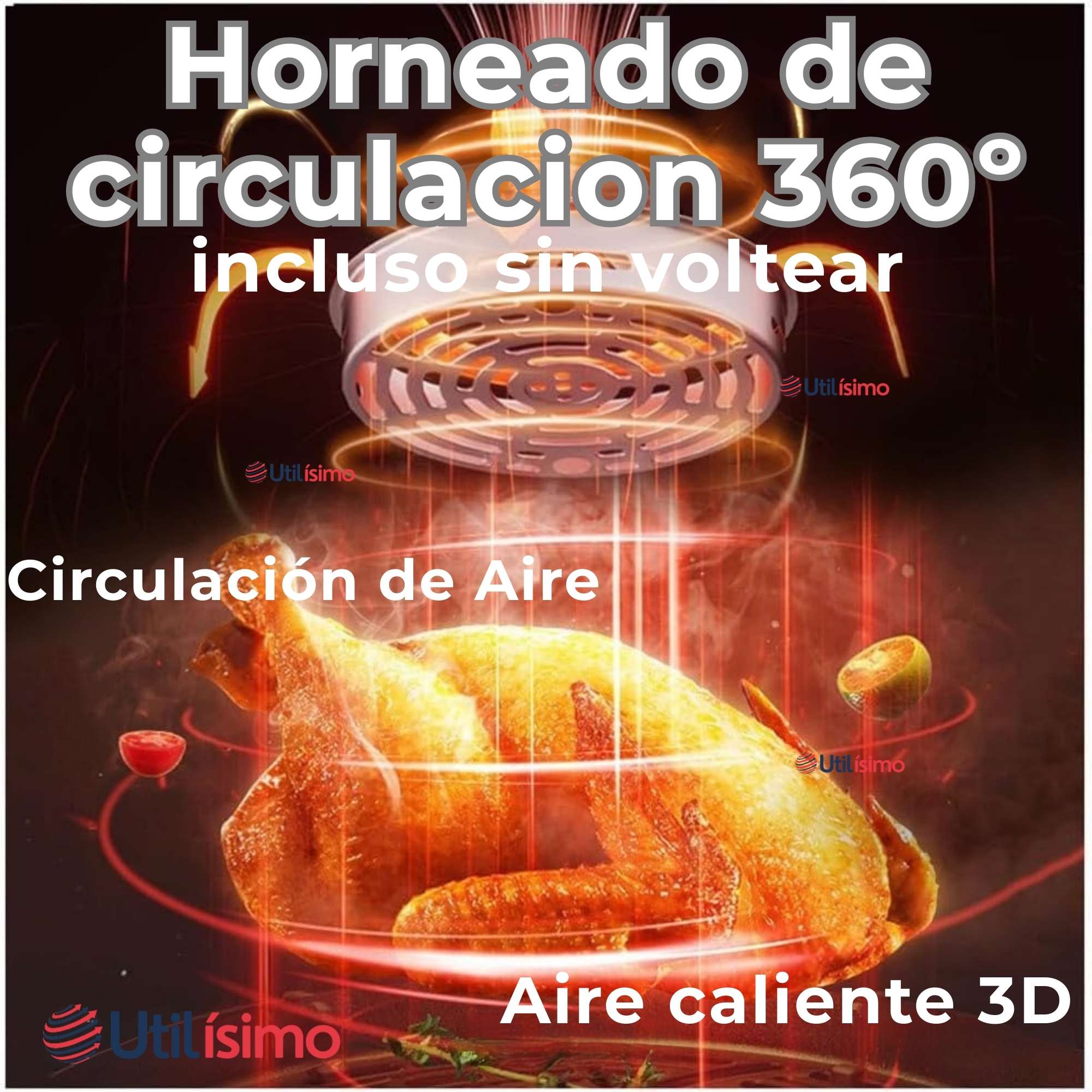 FREIDORA DE AIRE PANTALLA DIGITAL 12 LITROS 1700W AIR FRYER - 3