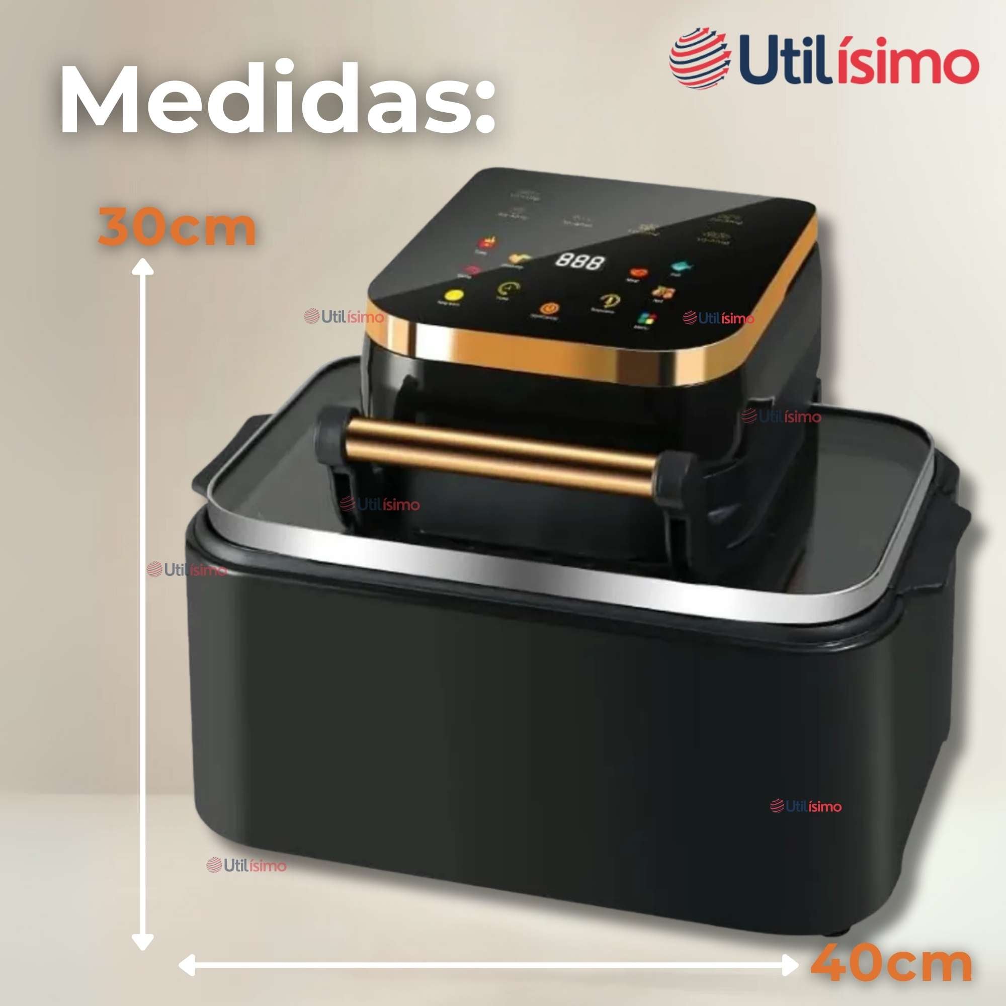 FREIDORA DE AIRE PANTALLA DIGITAL 12 LITROS 1700W AIR FRYER - 4