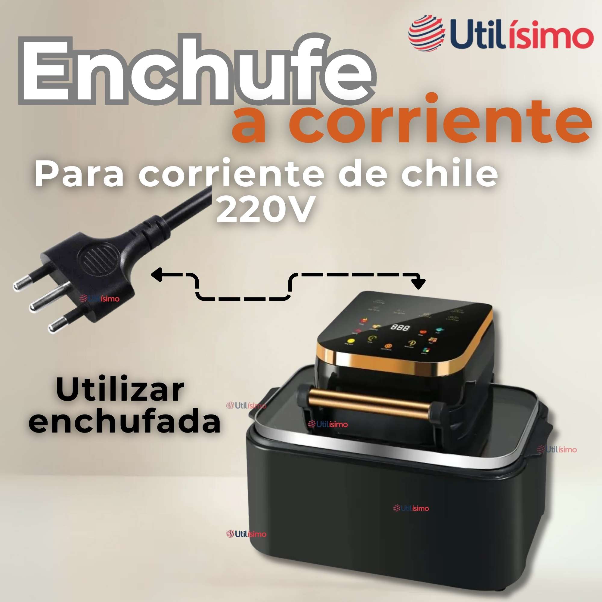 FREIDORA DE AIRE PANTALLA DIGITAL 12 LITROS 1700W AIR FRYER - 8