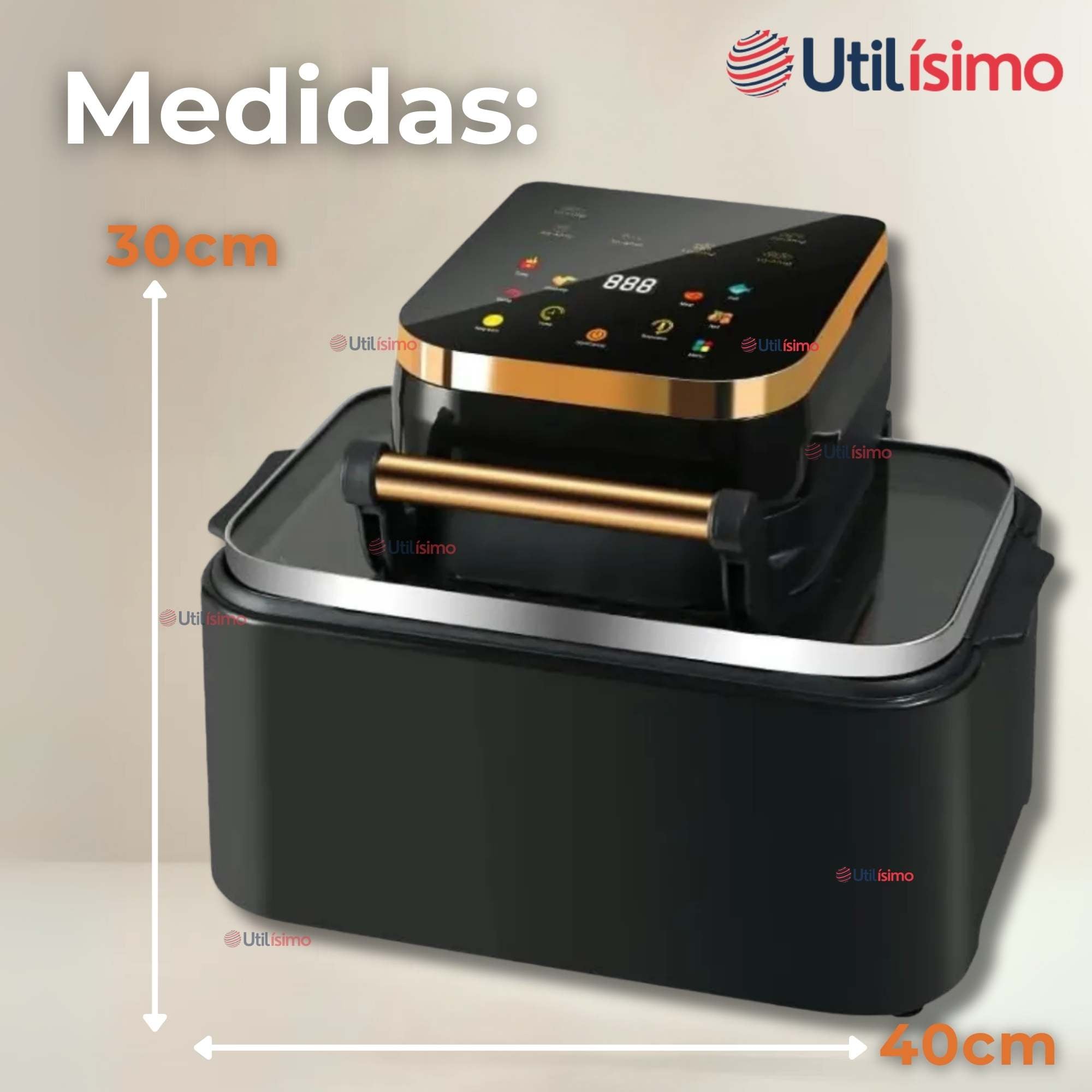 FREIDORA DE AIRE PANTALLA DIGITAL 12 LITROS 1700W AIR FRYER - 4