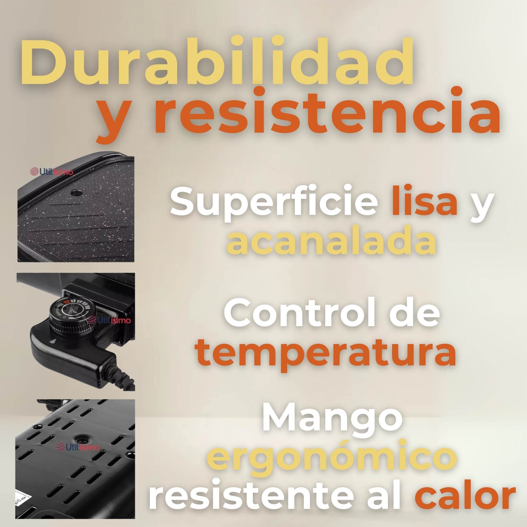 PLANCHA PARRILLERA ASADOR ELE CTRICO 2 EN 1 CHURRASQUERA - 7