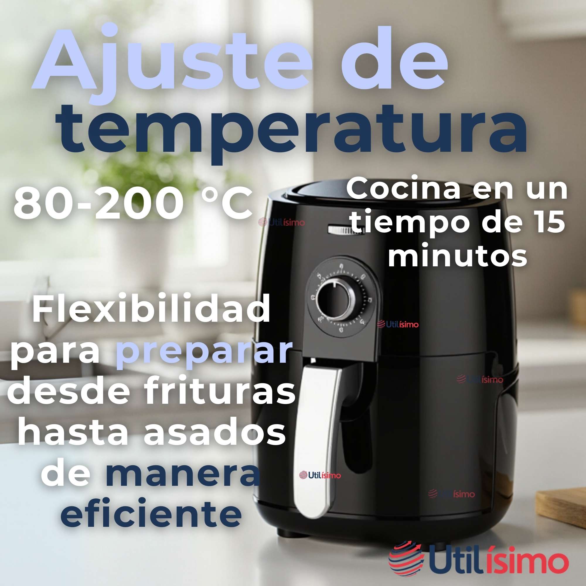 FREIDORA DE AIRE 5 LITROS 1350W POTENCIA AIR FRYER PREMIUM - 8