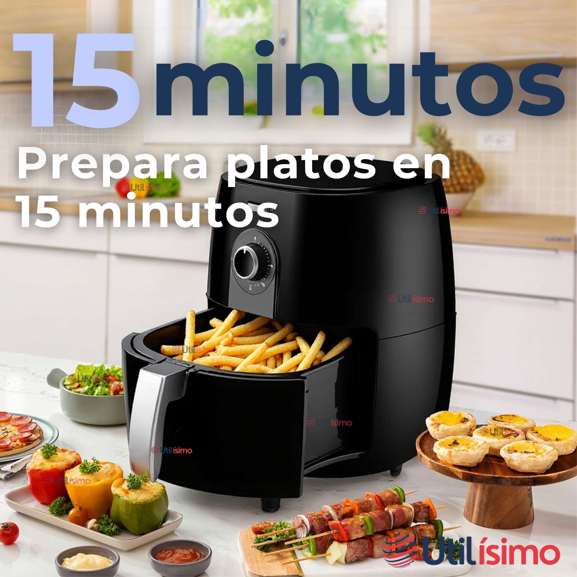 FREIDORA DE AIRE 5 LITROS 1350W POTENCIA AIR FRYER PREMIUM - 11