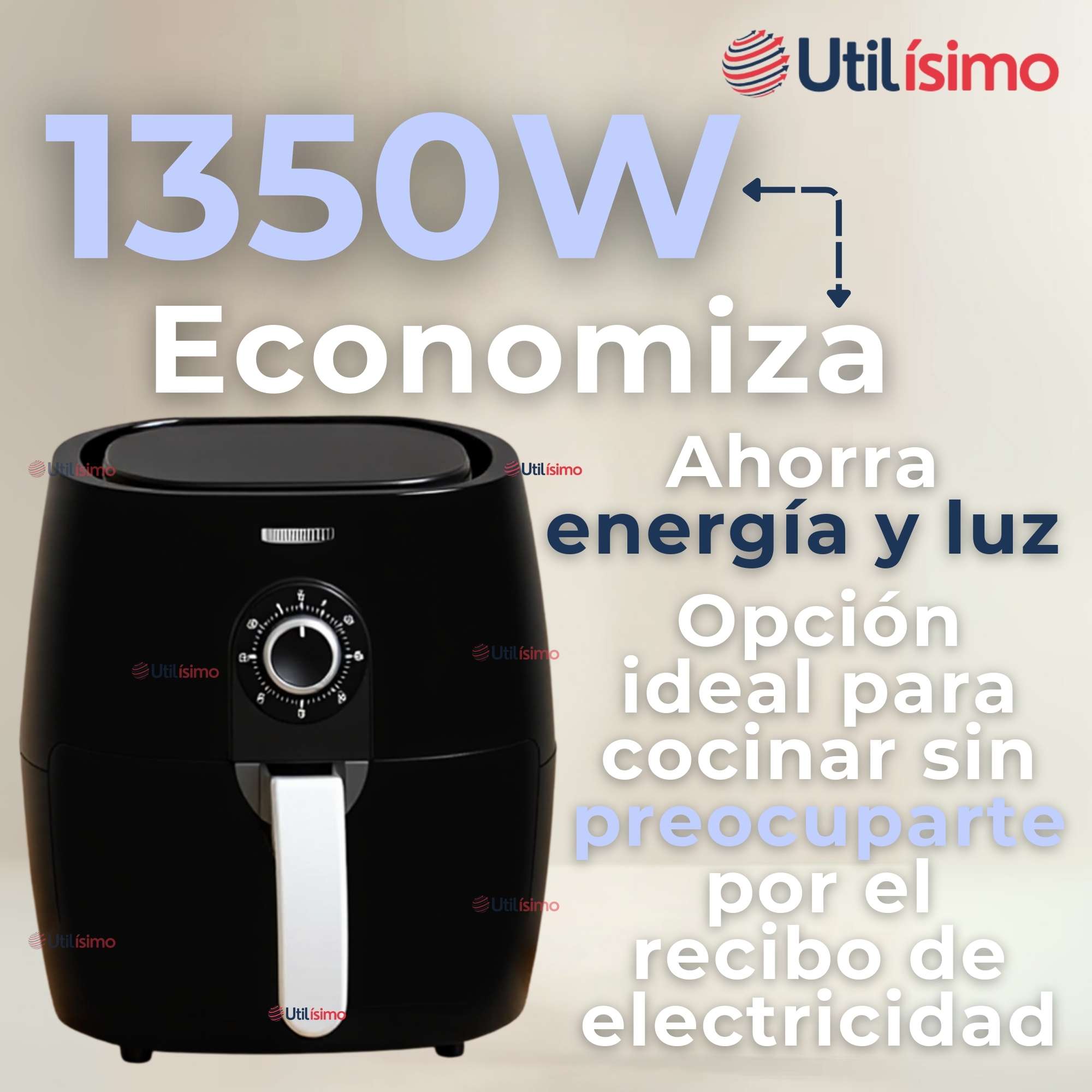FREIDORA DE AIRE 5 LITROS 1350W POTENCIA AIR FRYER PREMIUM - 7